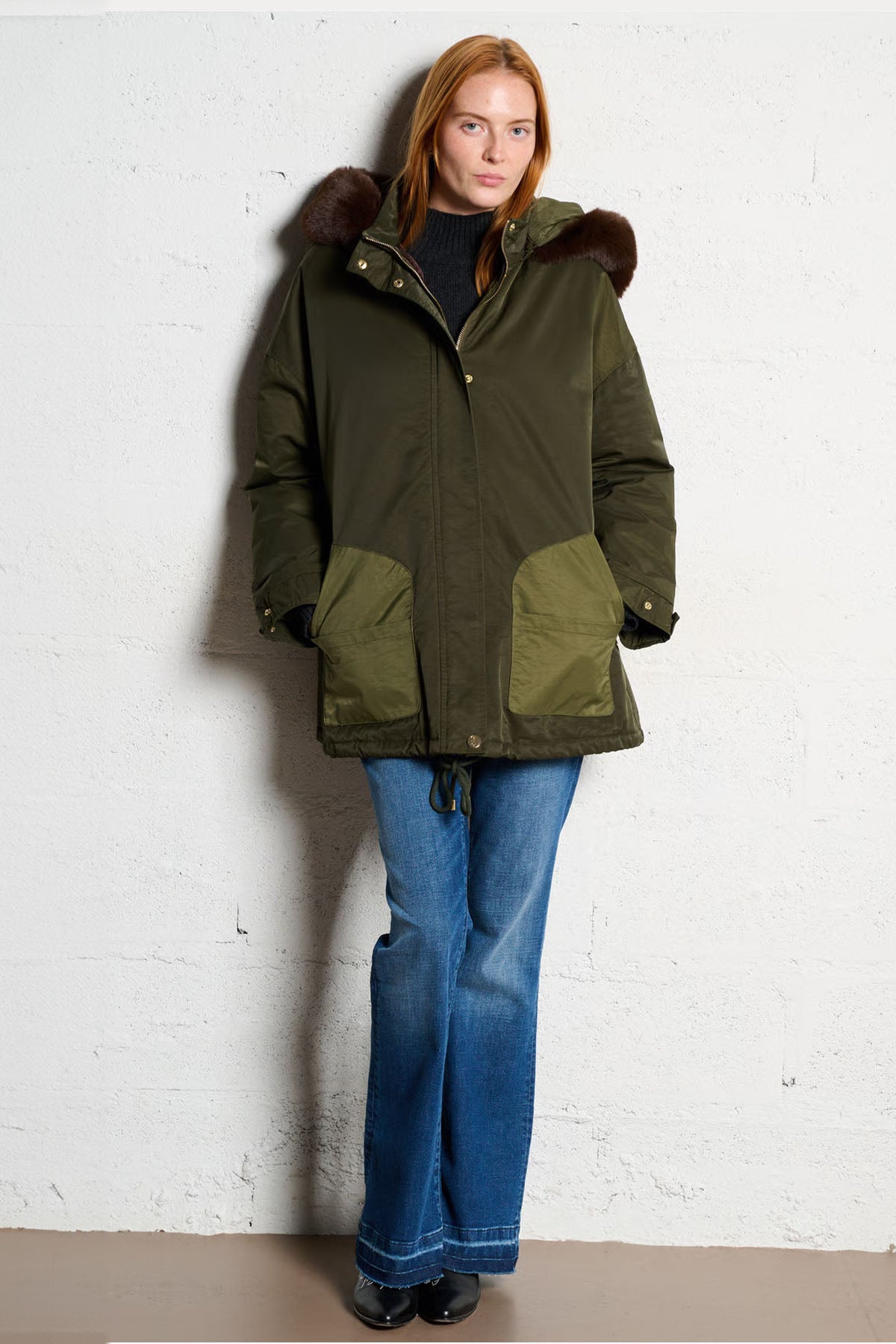 Berenice Gpiupiu Comfort Fit Kapüşonlu Kaban