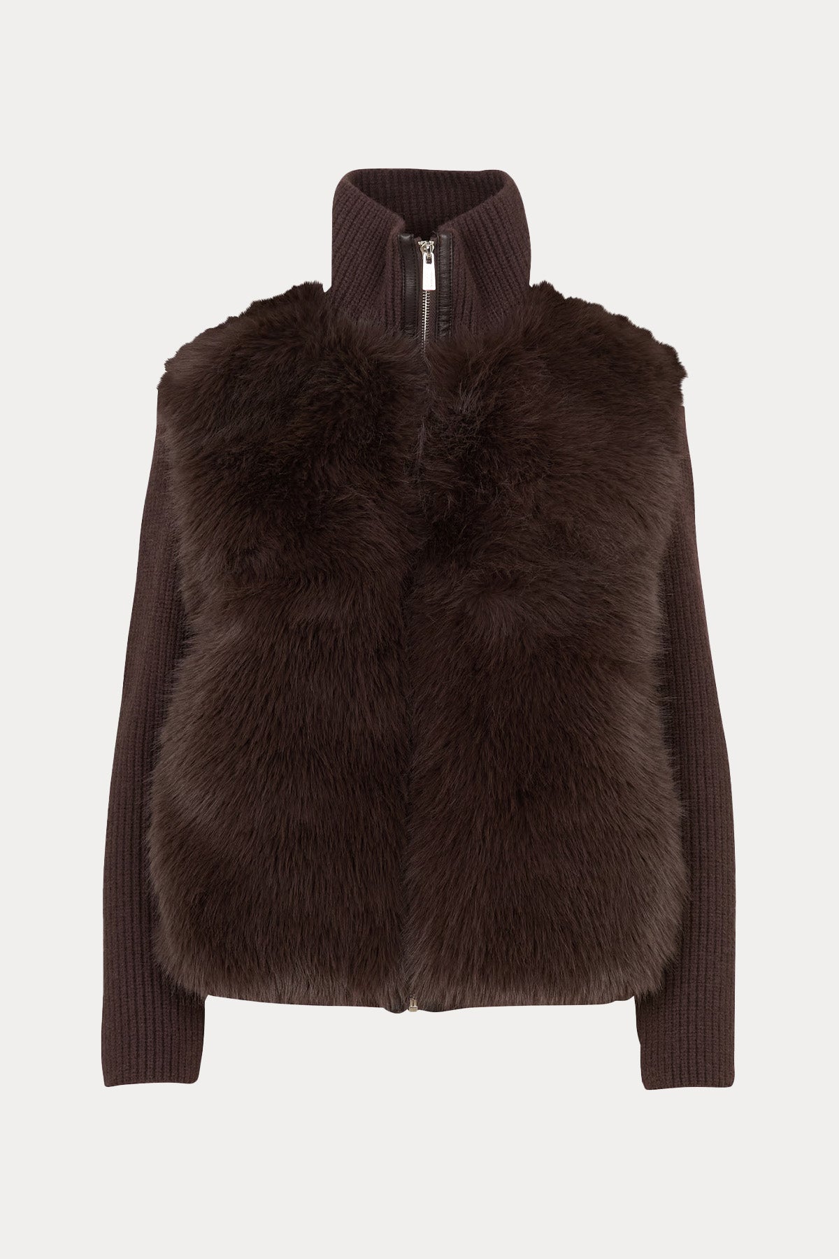 Berenice Voopy Dik Yaka Örgü Peluş Ceket