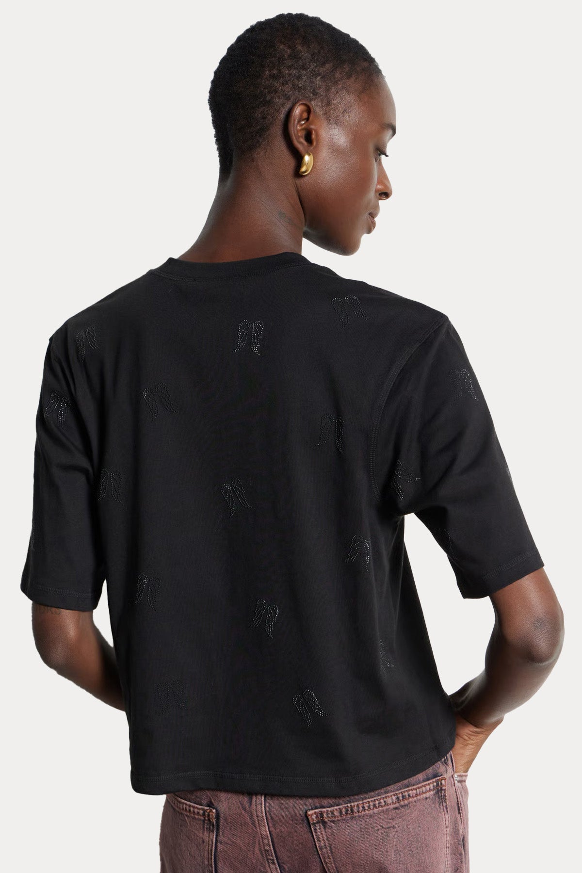 Berenice Wingsall Comfort Fit Kanat Desenli T-shirt