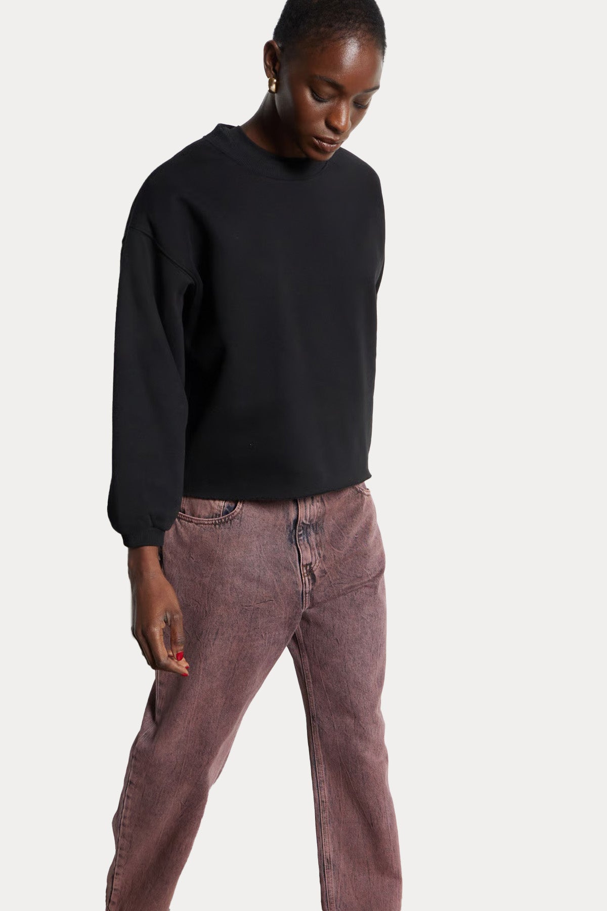 Berenice Siana Comfort Fit Kanat Desenli Şardonlu Sweatshirt