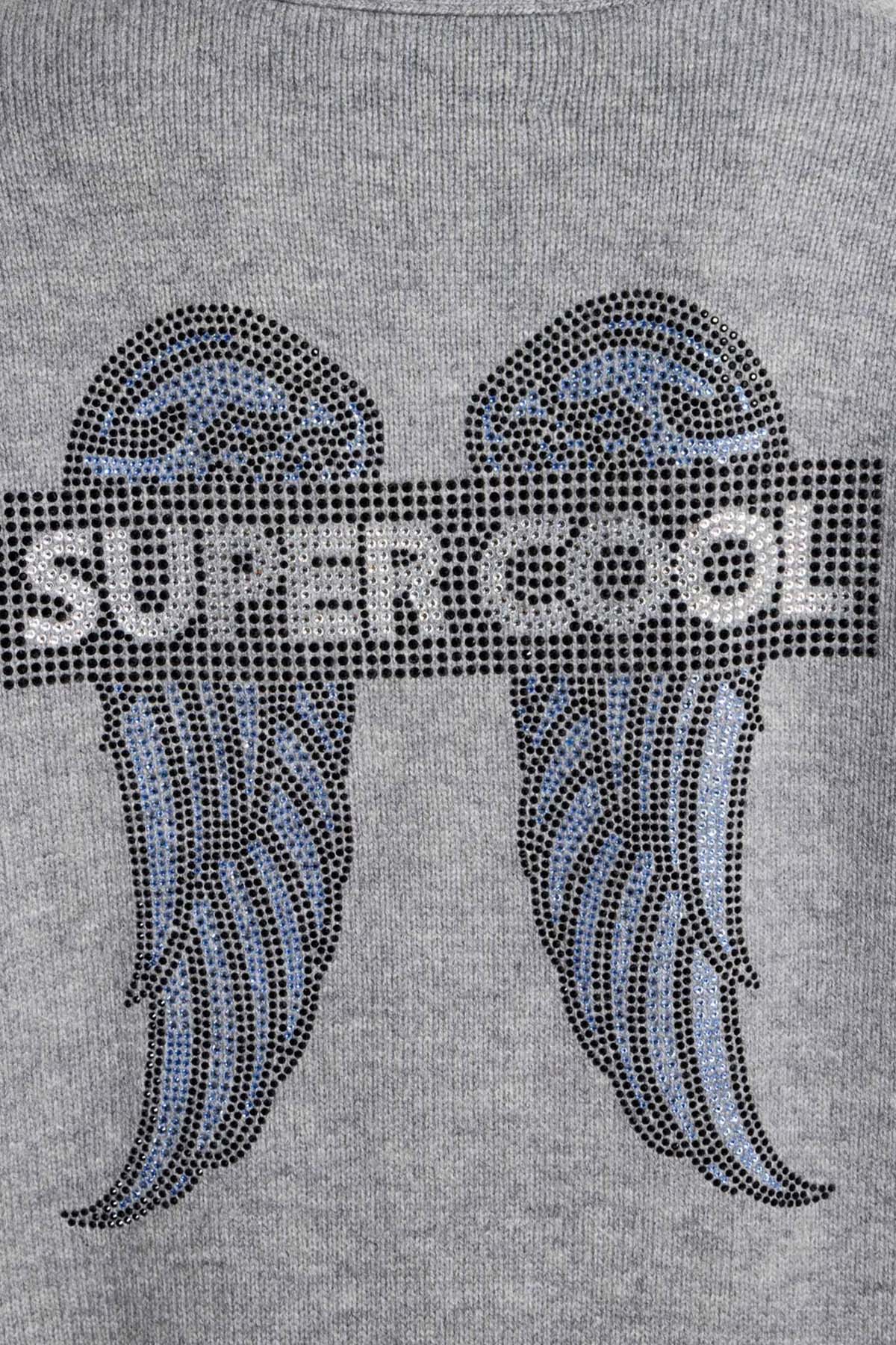 Berenice Minawings Regular Fit Kanat Desenli Örgü Yün Triko Ceket