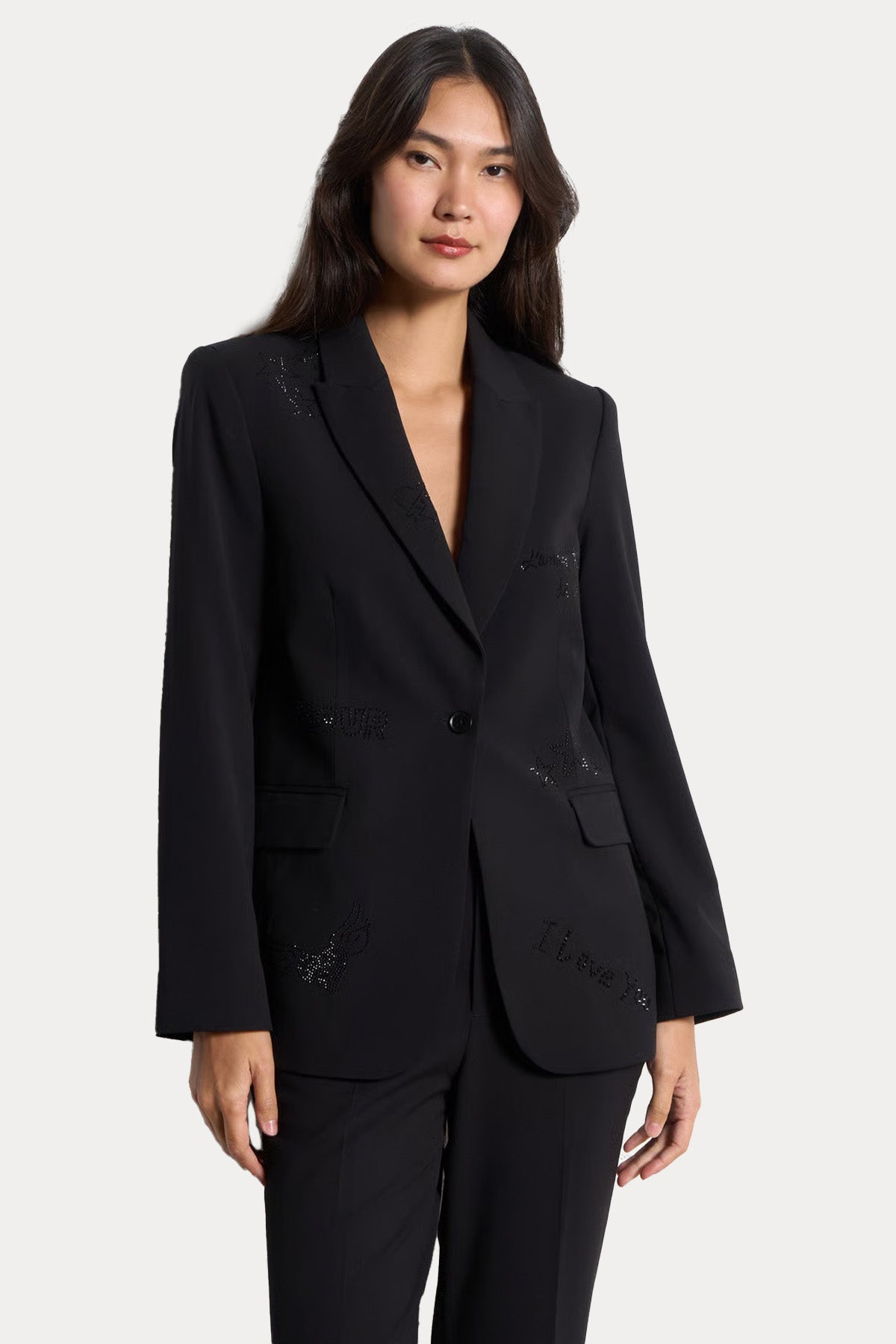 Berenice Vady Regular Fit Parlak Taş Desenli Blazer Ceket