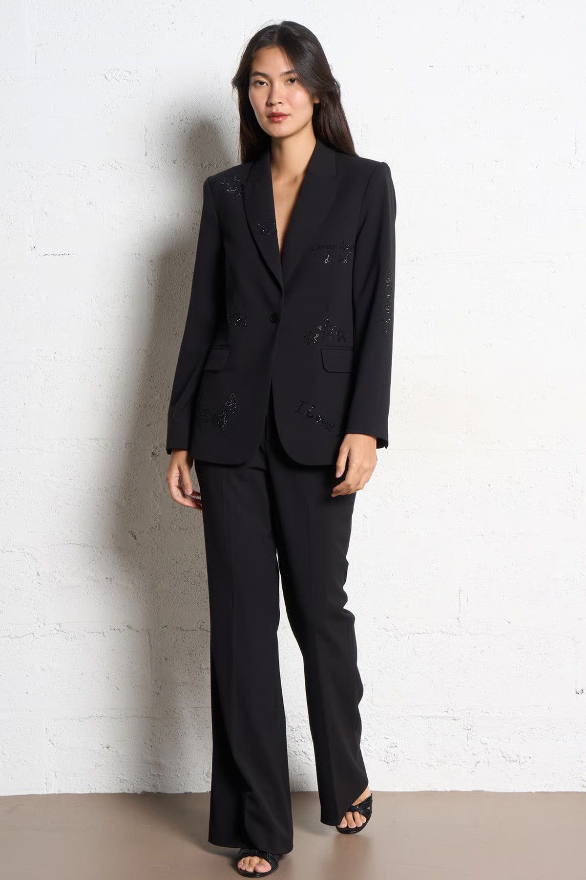 Berenice Vady Regular Fit Parlak Taş Desenli Blazer Ceket