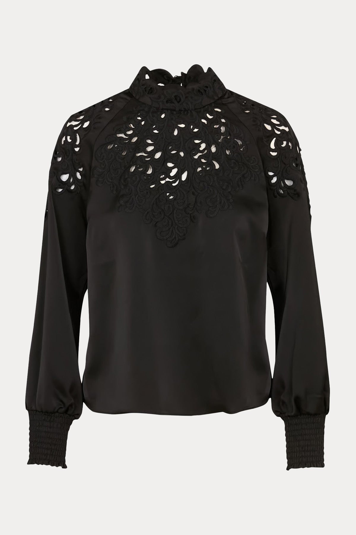 Berenice Ceva Regular Fit Dik Yaka Saten Bluz