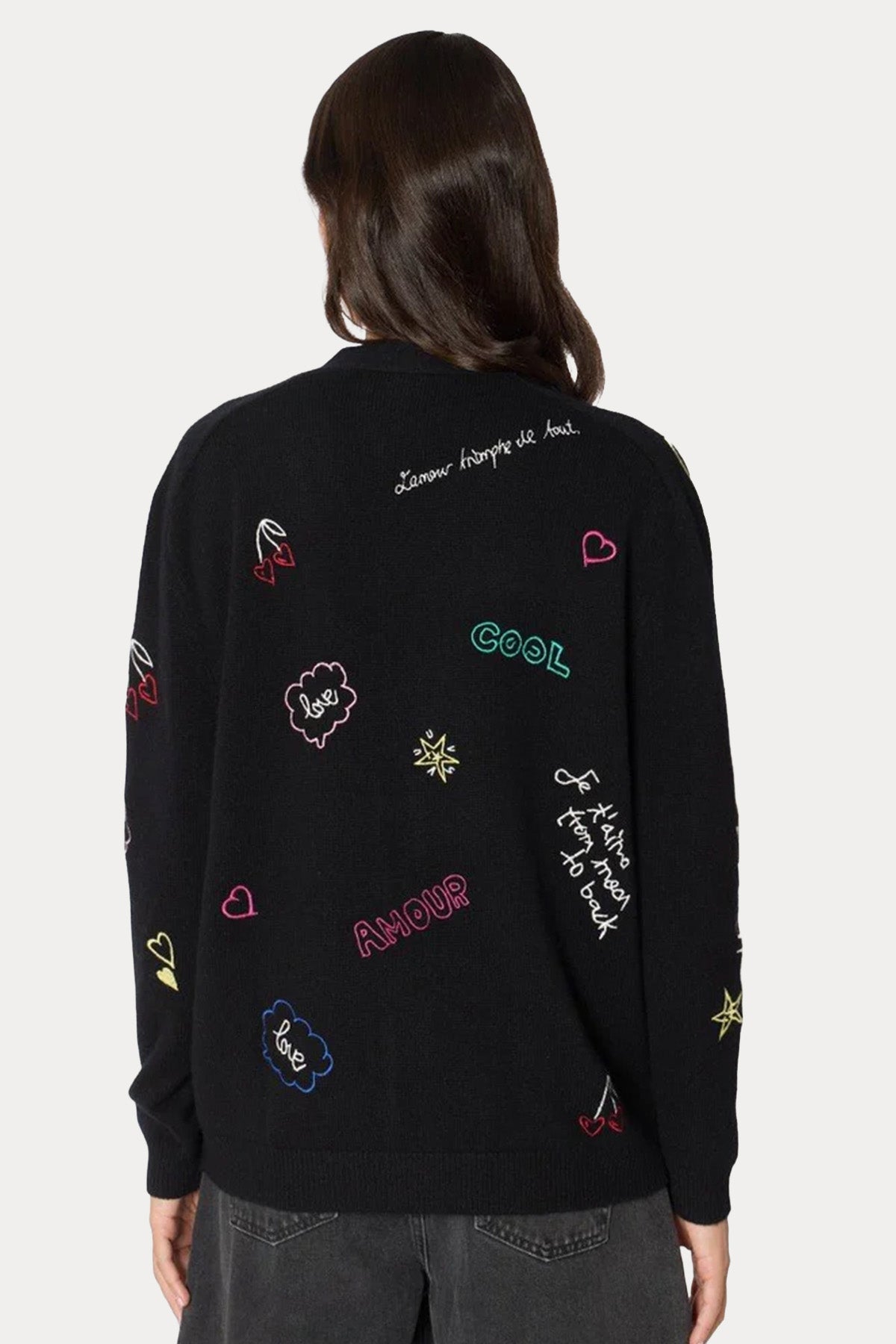 Berenice Mynewgiulio Relaxed Fit Desenli İnce Örgü Yün Triko Ceket