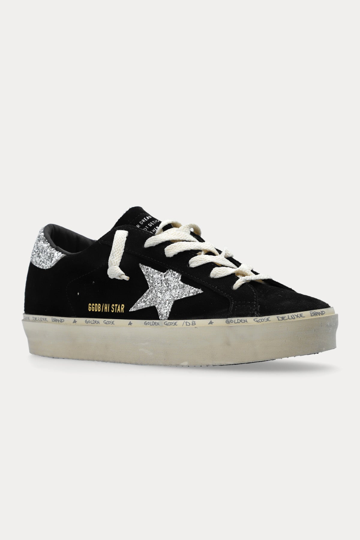 Golden Goose Hi-Star Payetli Süet Sneaker Ayakkabı-Ayakkabı-Libas