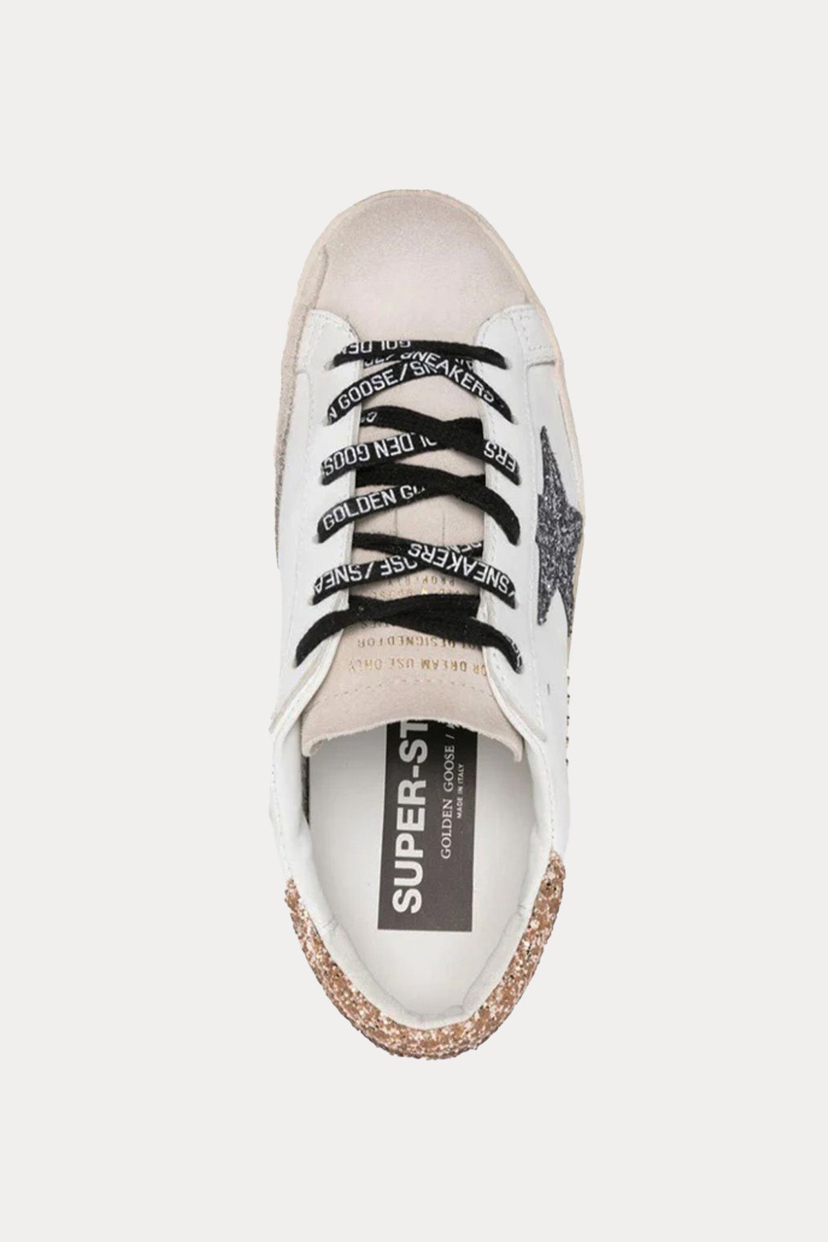 Golden Goose Super-Star Payetli Deri Sneaker Ayakkabı-Ayakkabı-Libas