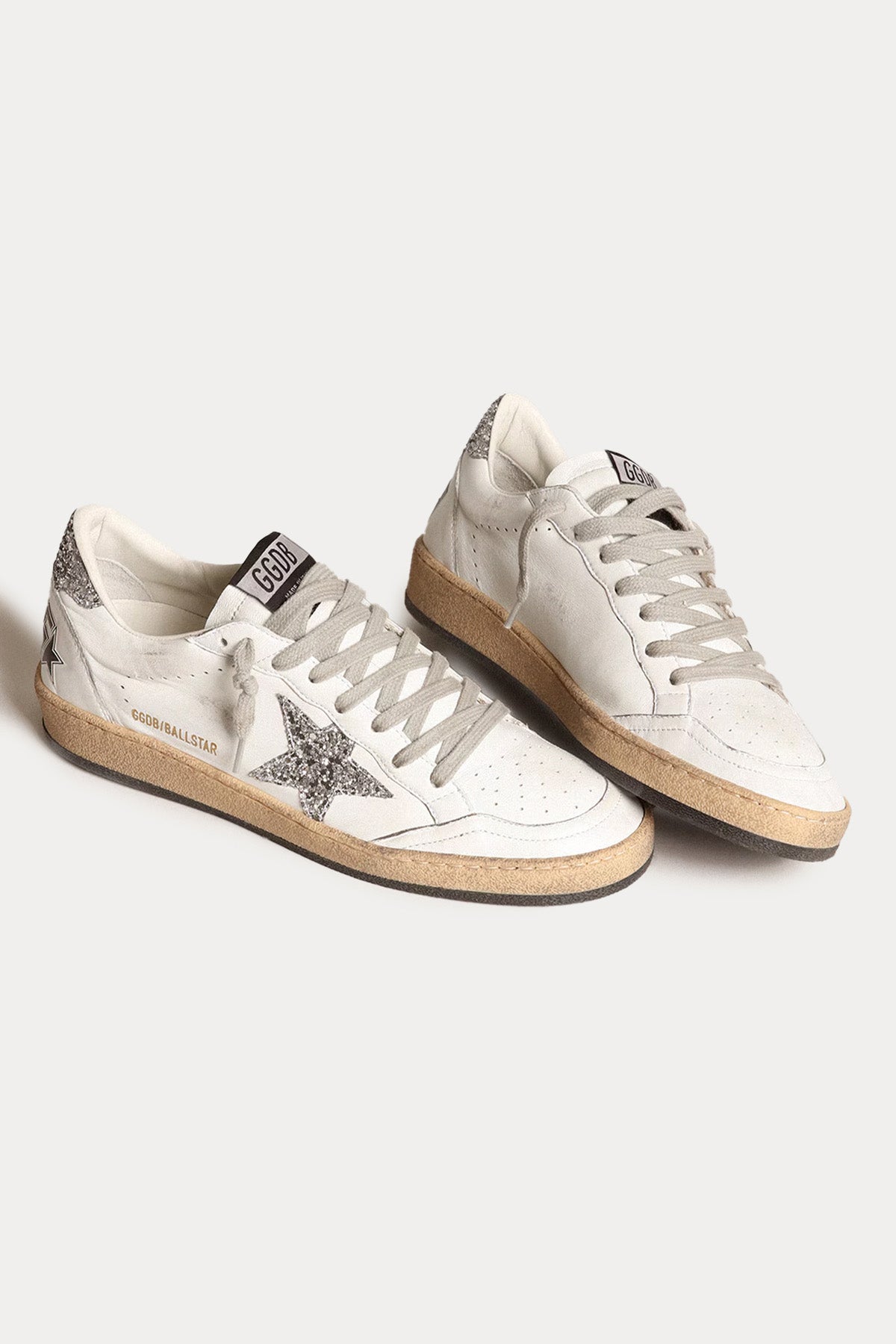 Golden Goose Ball-Star Payetli Deri Sneaker Ayakkabı-Ayakkabı-Libas
