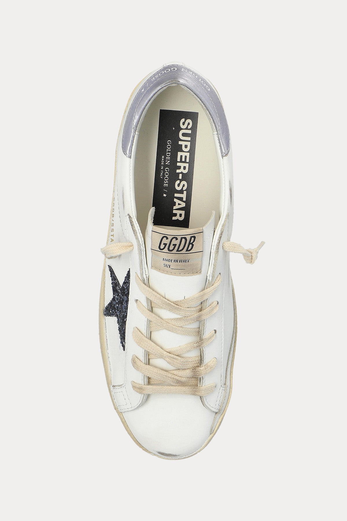 Golden Goose Super-Star Payetli Deri Sneaker Ayakkabı-Ayakkabı-Libas