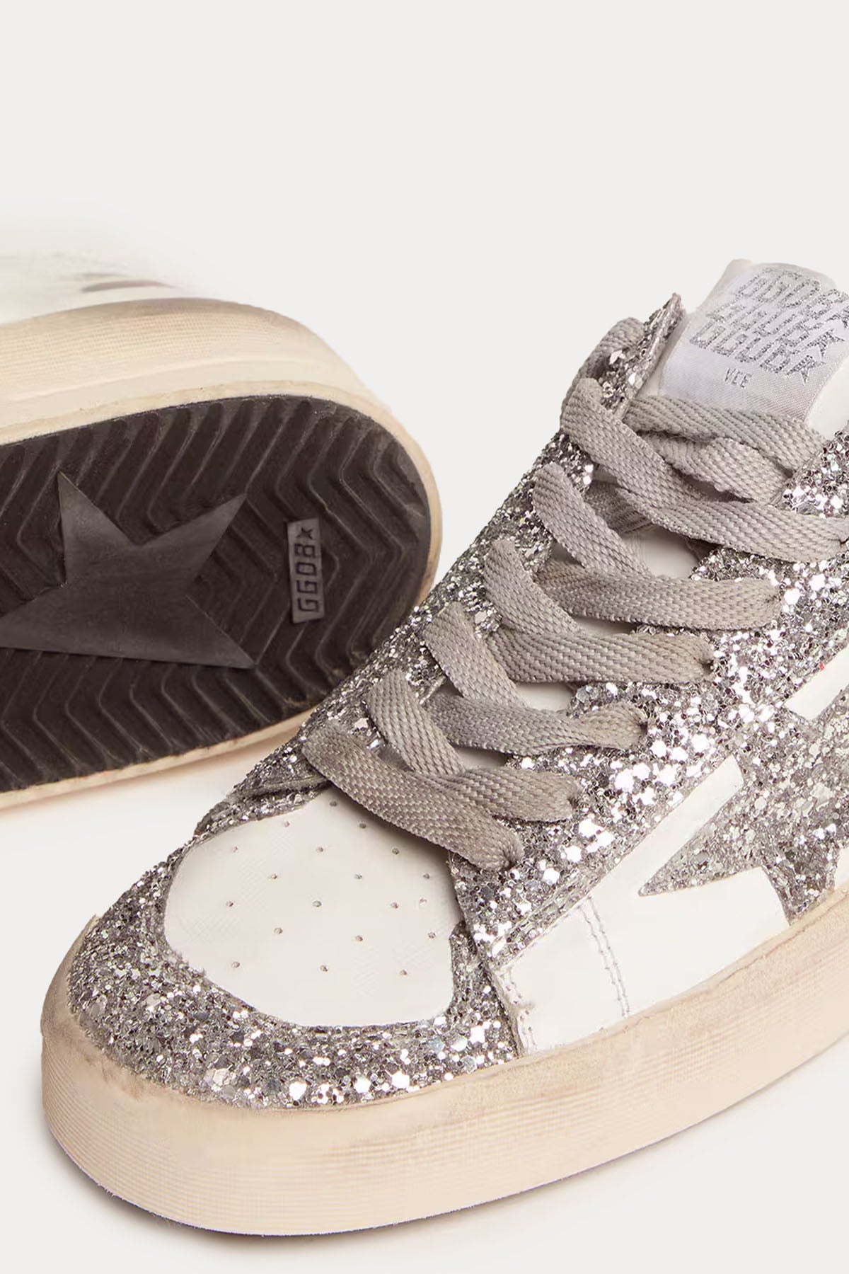 Golden Goose Stardan Payetli Deri Sneaker Ayakkabı-Ayakkabı-Libas