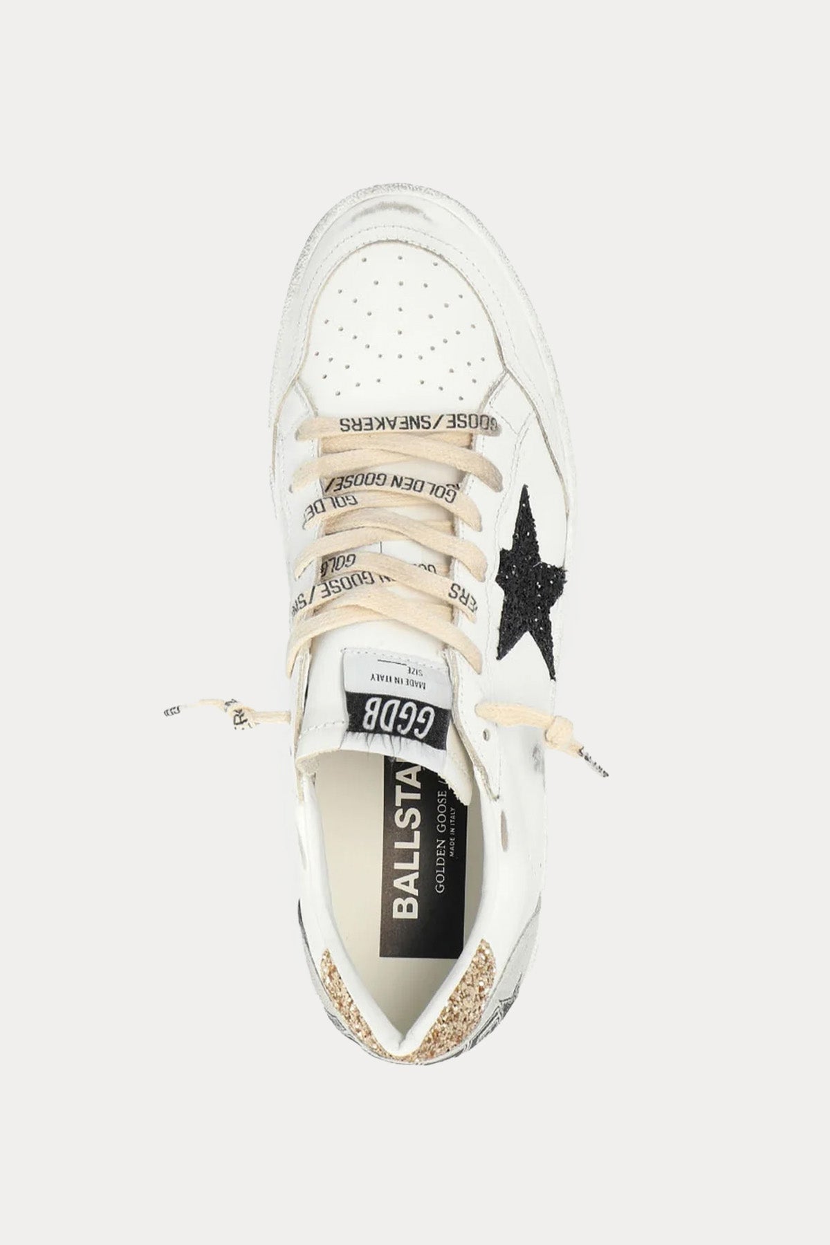 Golden Goose Ball-Star Payetli Deri Sneaker Ayakkabı-Ayakkabı-Libas