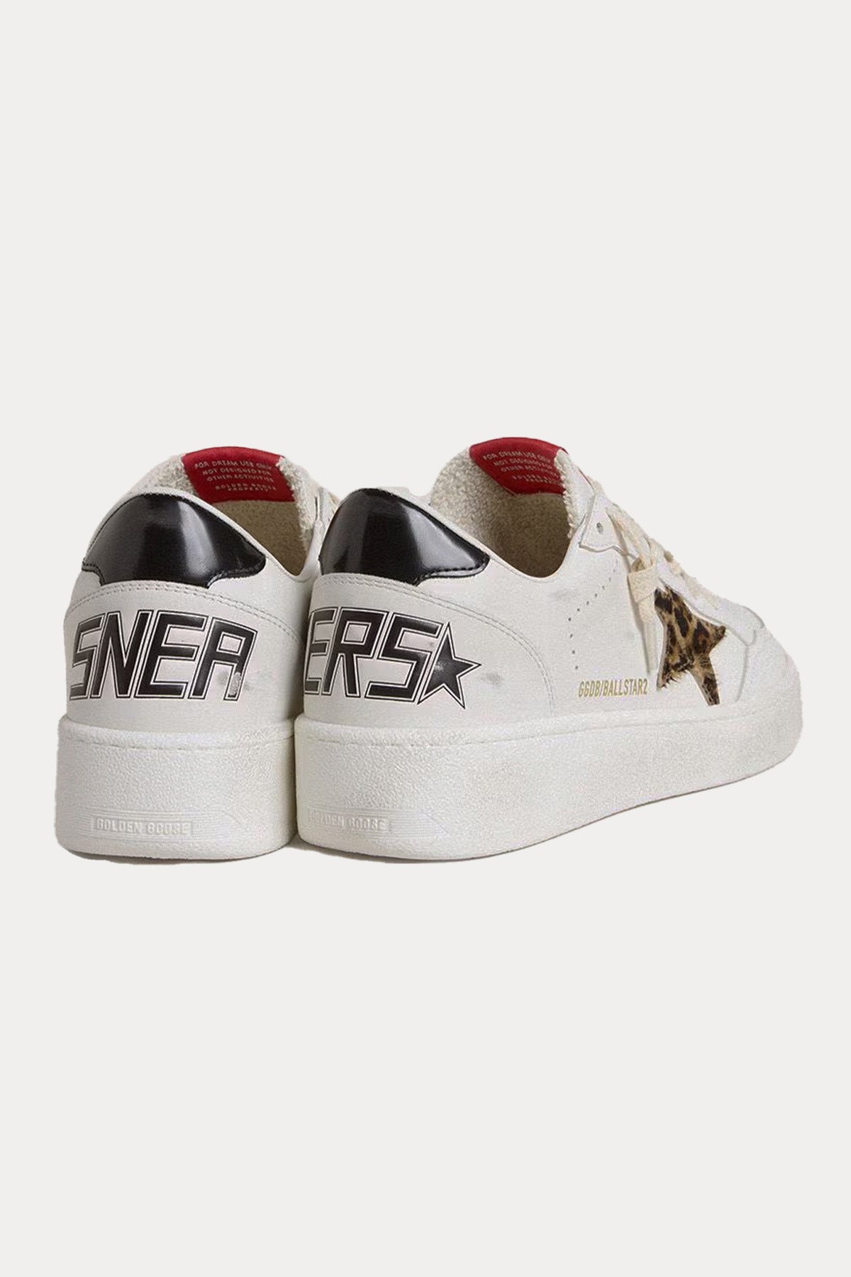 Golden Goose Ball-Star Leopar Desenli Deri Sneaker Ayakkabı