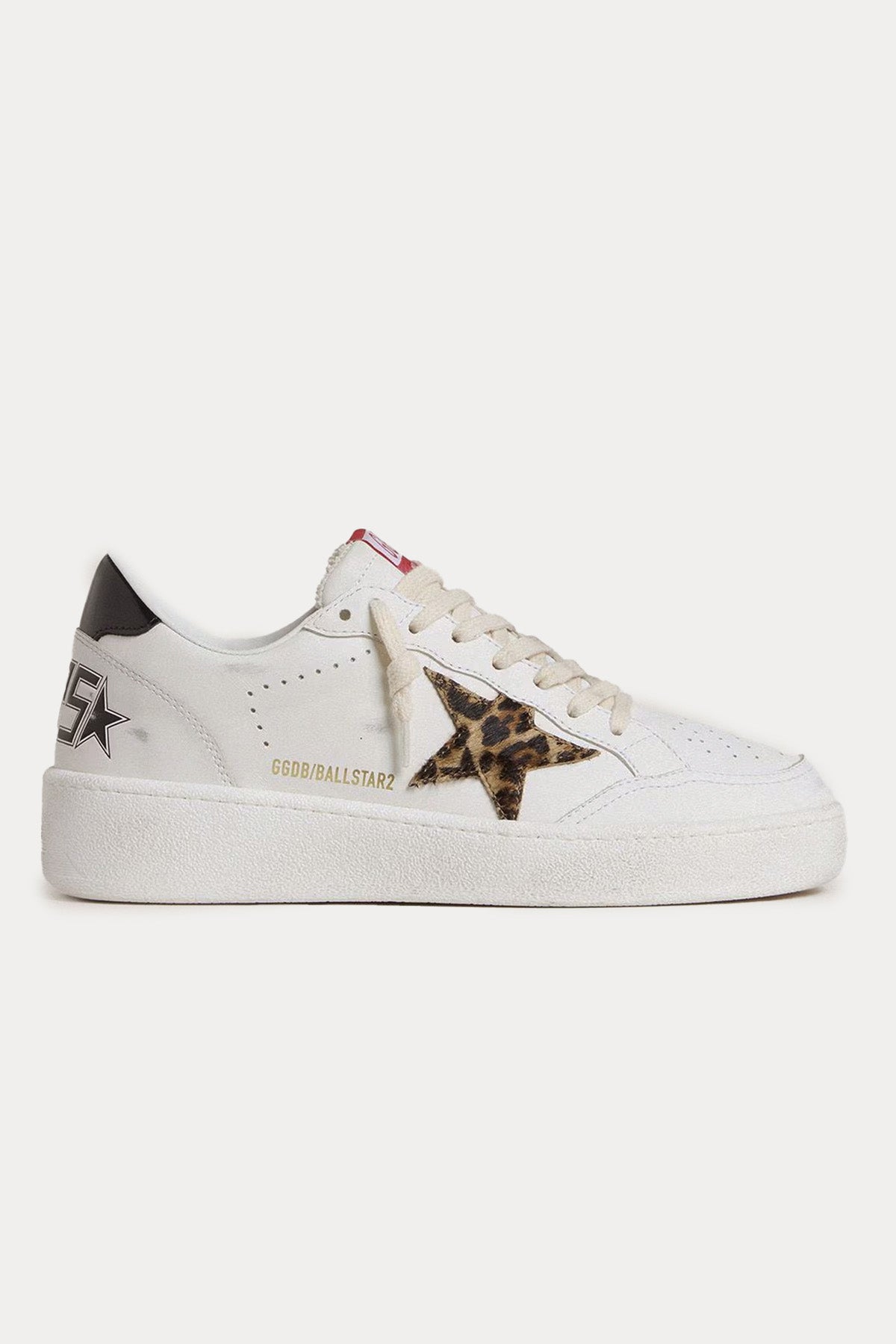 Golden Goose Ball-Star Leopar Desenli Deri Sneaker Ayakkabı