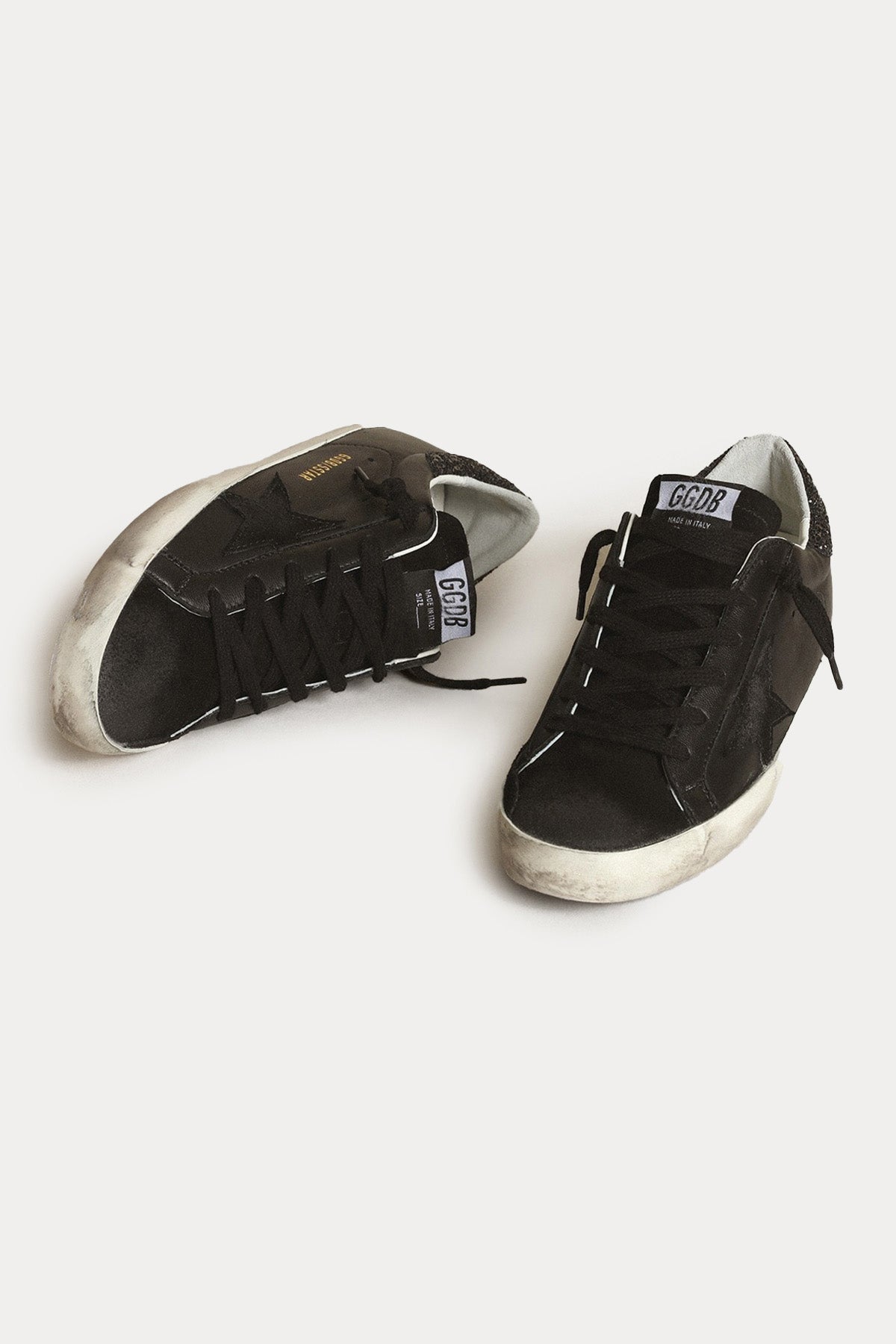 Golden Goose Super-Star Payetli Deri Sneaker Ayakkabı