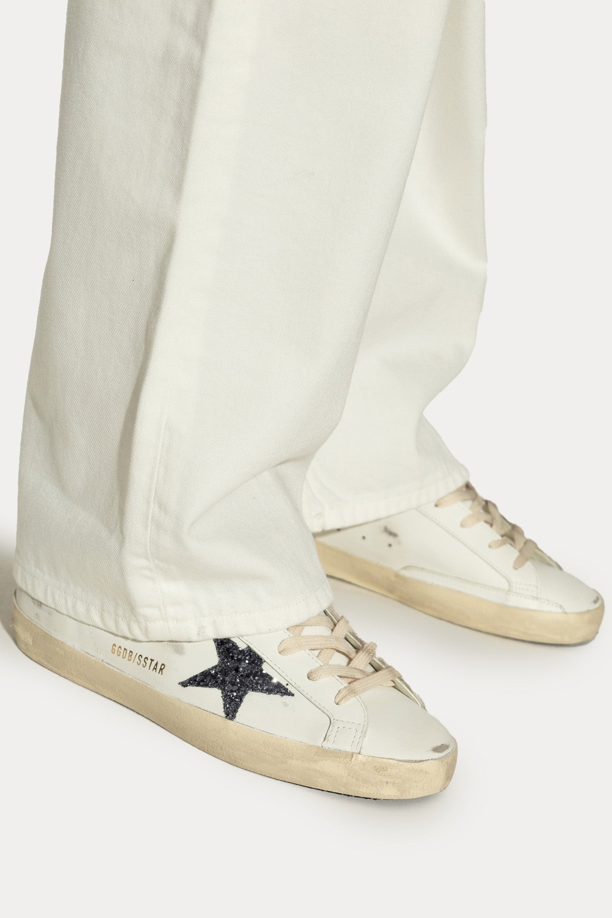 Golden Goose Super-Star Payetli Deri Sneaker Ayakkabı
