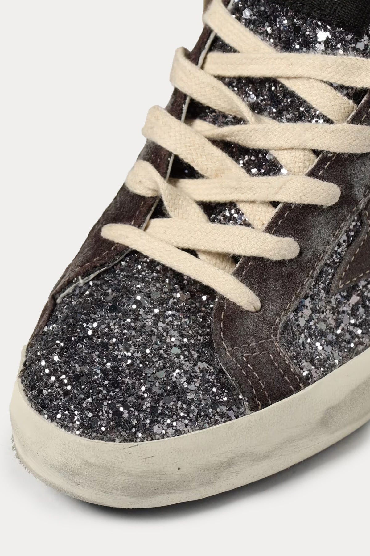 Golden Goose Super-Star Payetli Deri Sneaker Ayakkabı