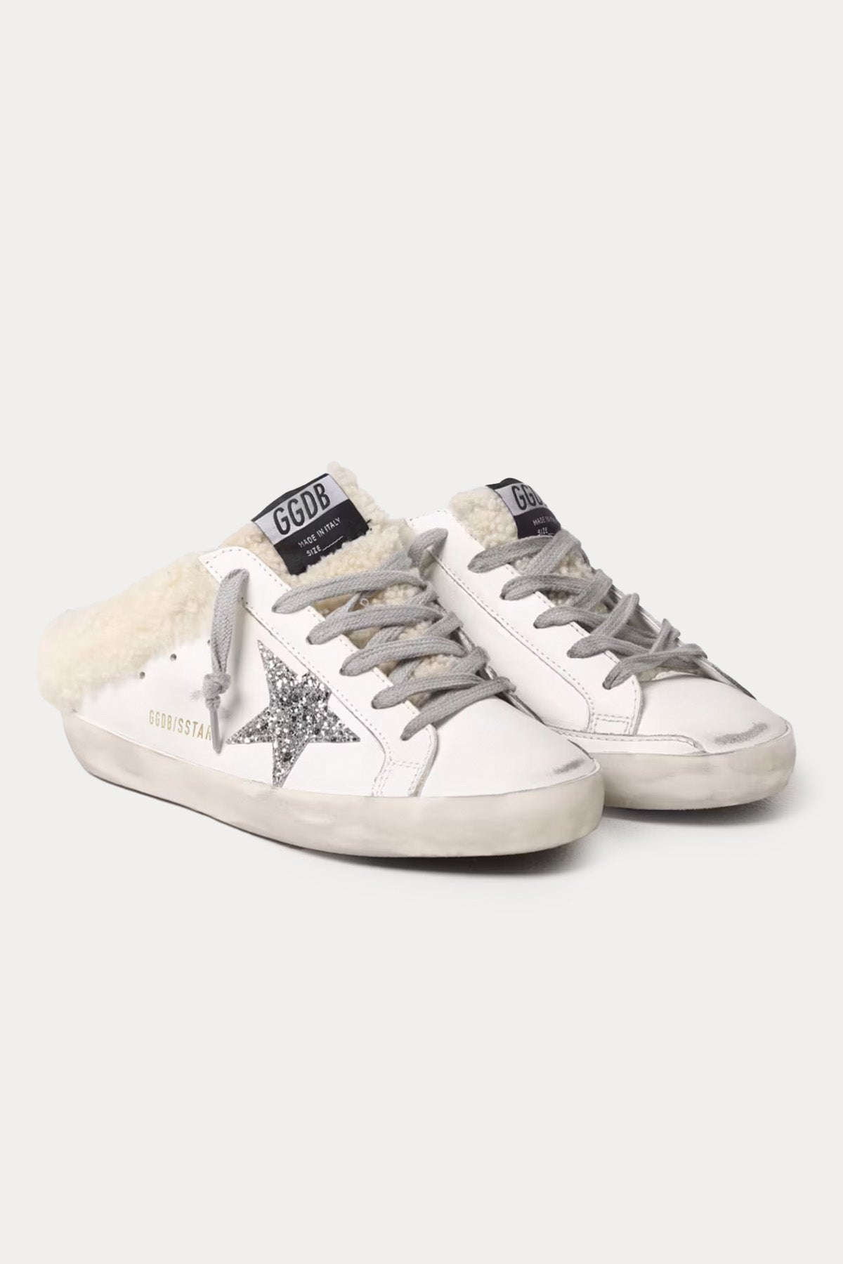 Golden Goose Super-Star Sabot İçi Kürklü Payetli Deri Sneaker Ayakkabı
