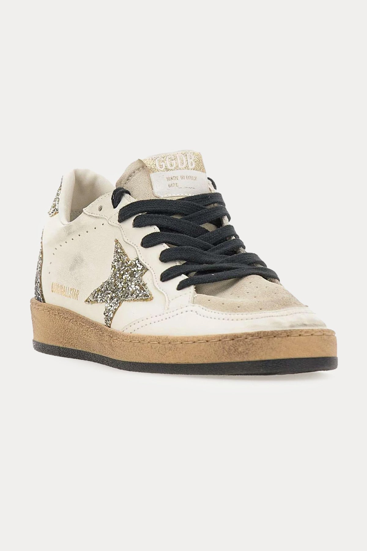 Golden Goose Ball-Star Payetli Deri Sneaker Ayakkabı
