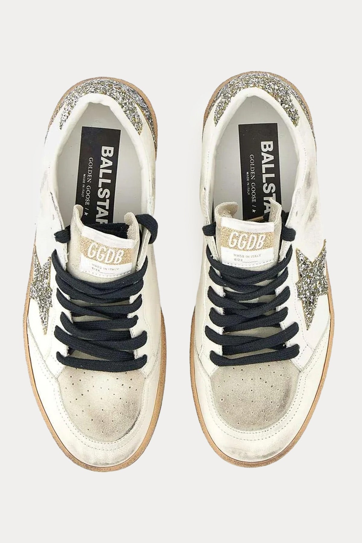 Golden Goose Ball-Star Payetli Deri Sneaker Ayakkabı-Ayakkabı-Libas