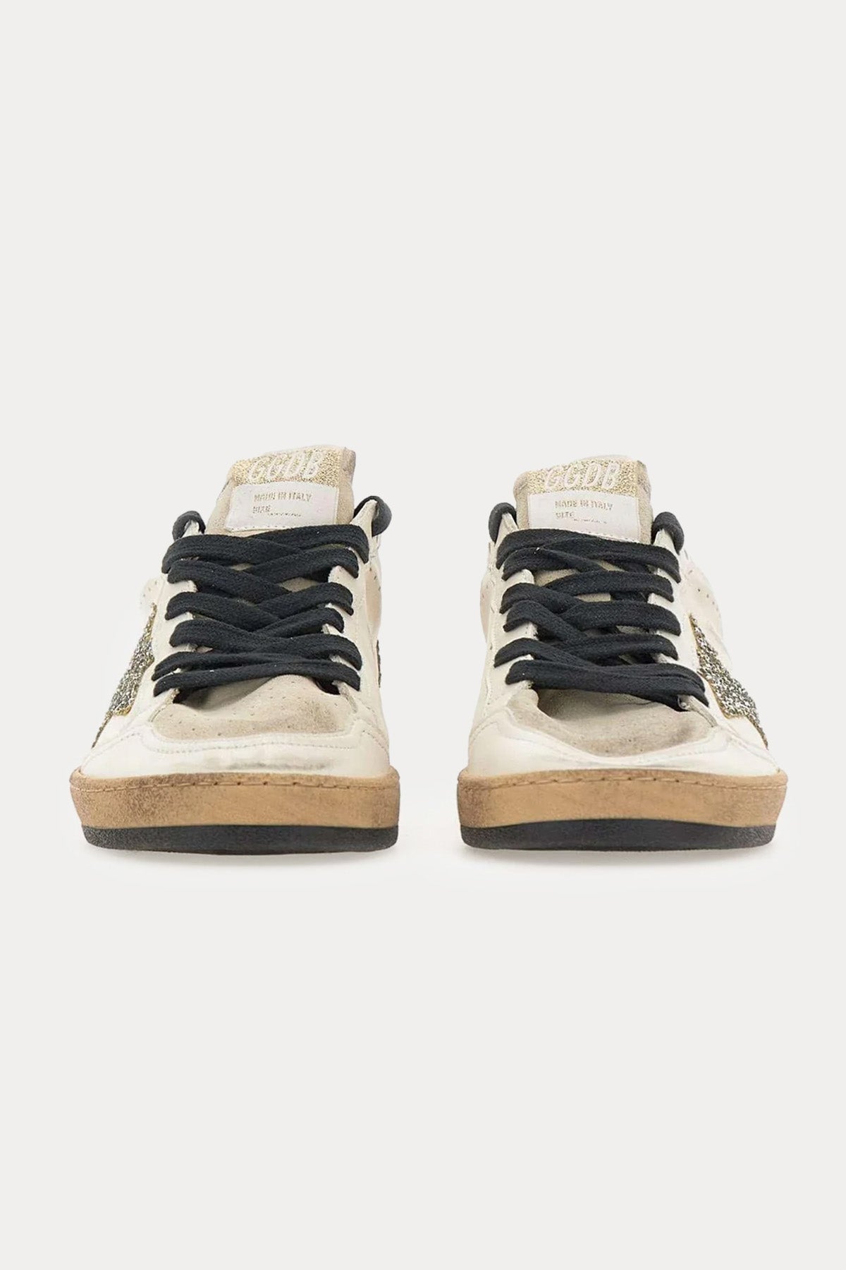 Golden Goose Ball-Star Payetli Deri Sneaker Ayakkabı-Ayakkabı-Libas