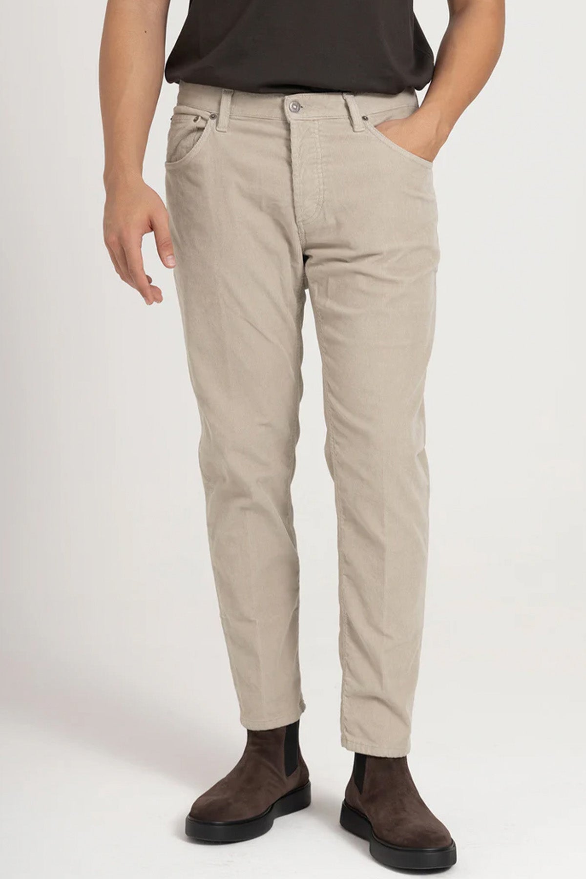 Dondup Brighton Carrot Fit Fitilli Kadife Pantolon