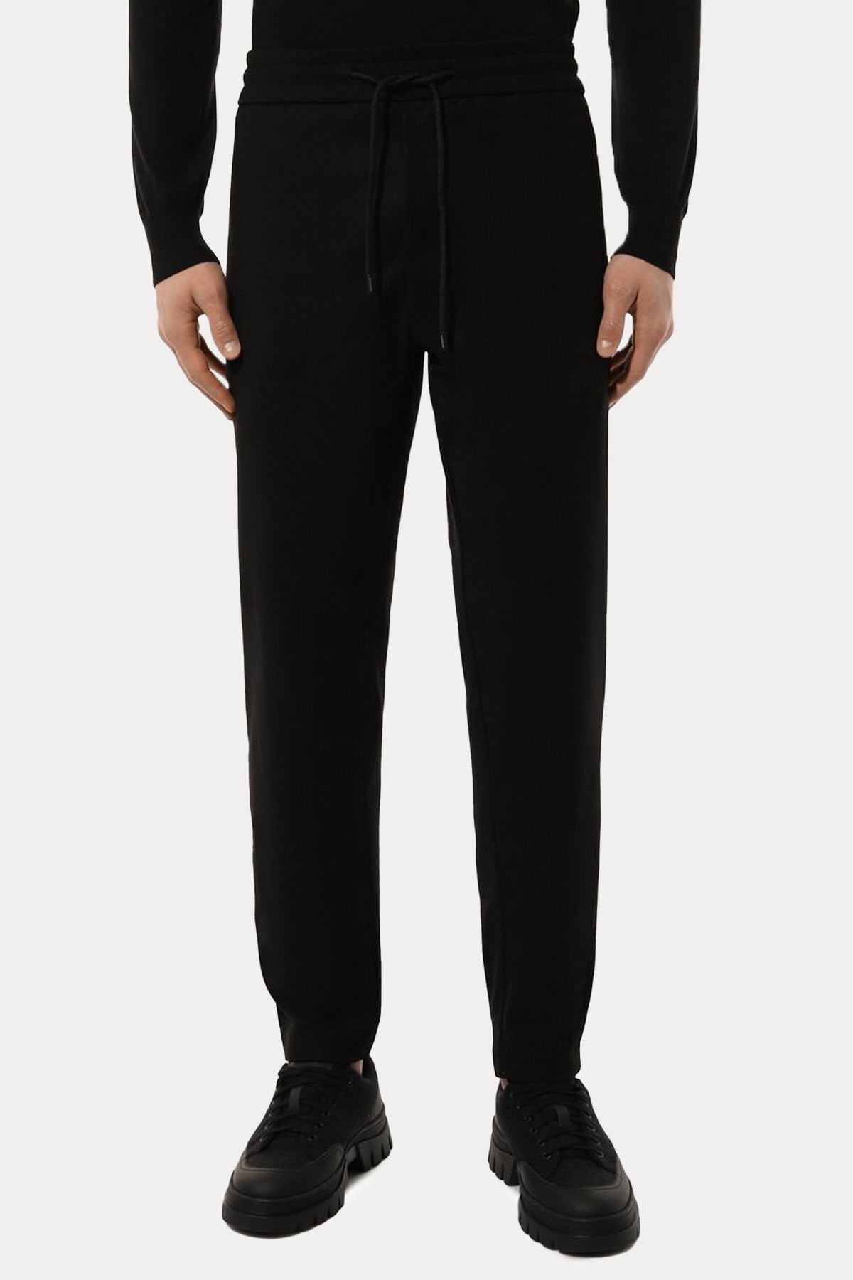 Dondup Relaxed Fit Beli Lastikli Yandan Cepli Yün Pantolon