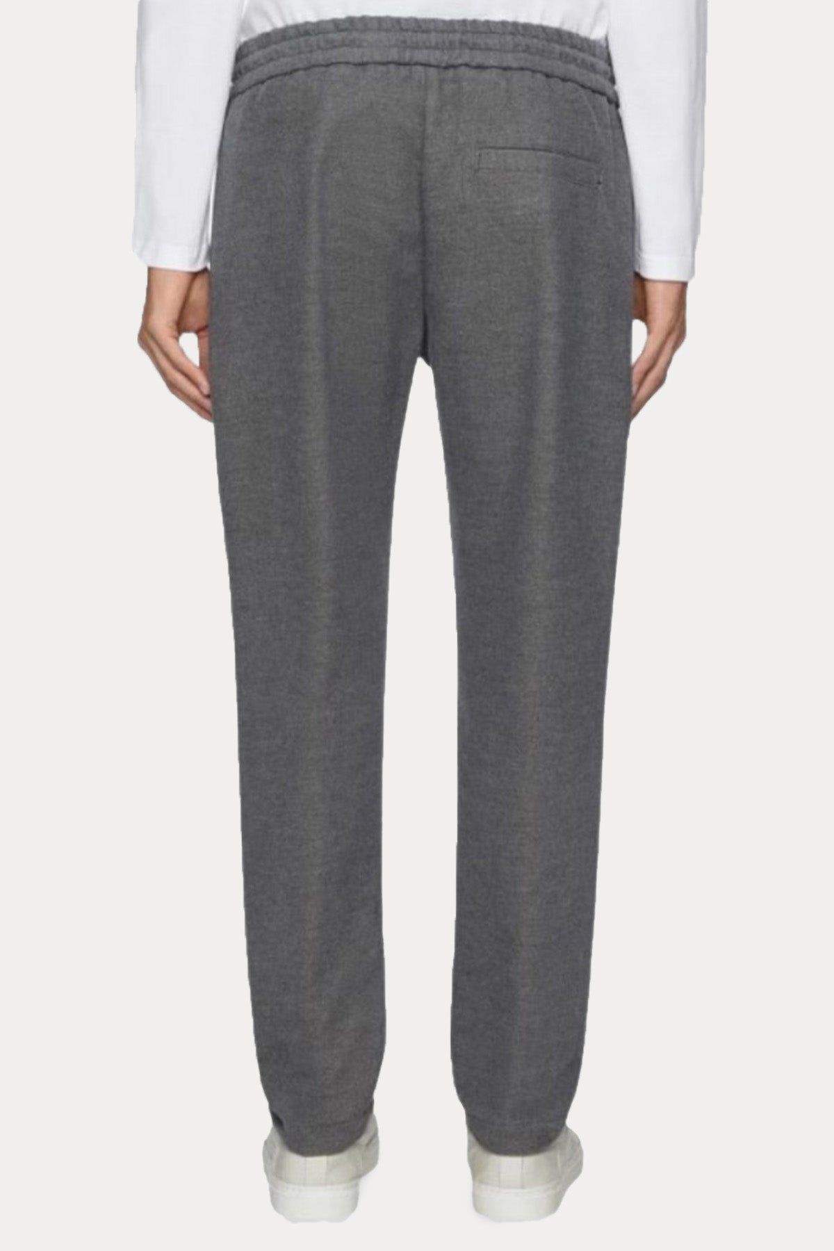 Dondup Relaxed Fit Beli Lastikli Yandan Cepli Yün Pantolon