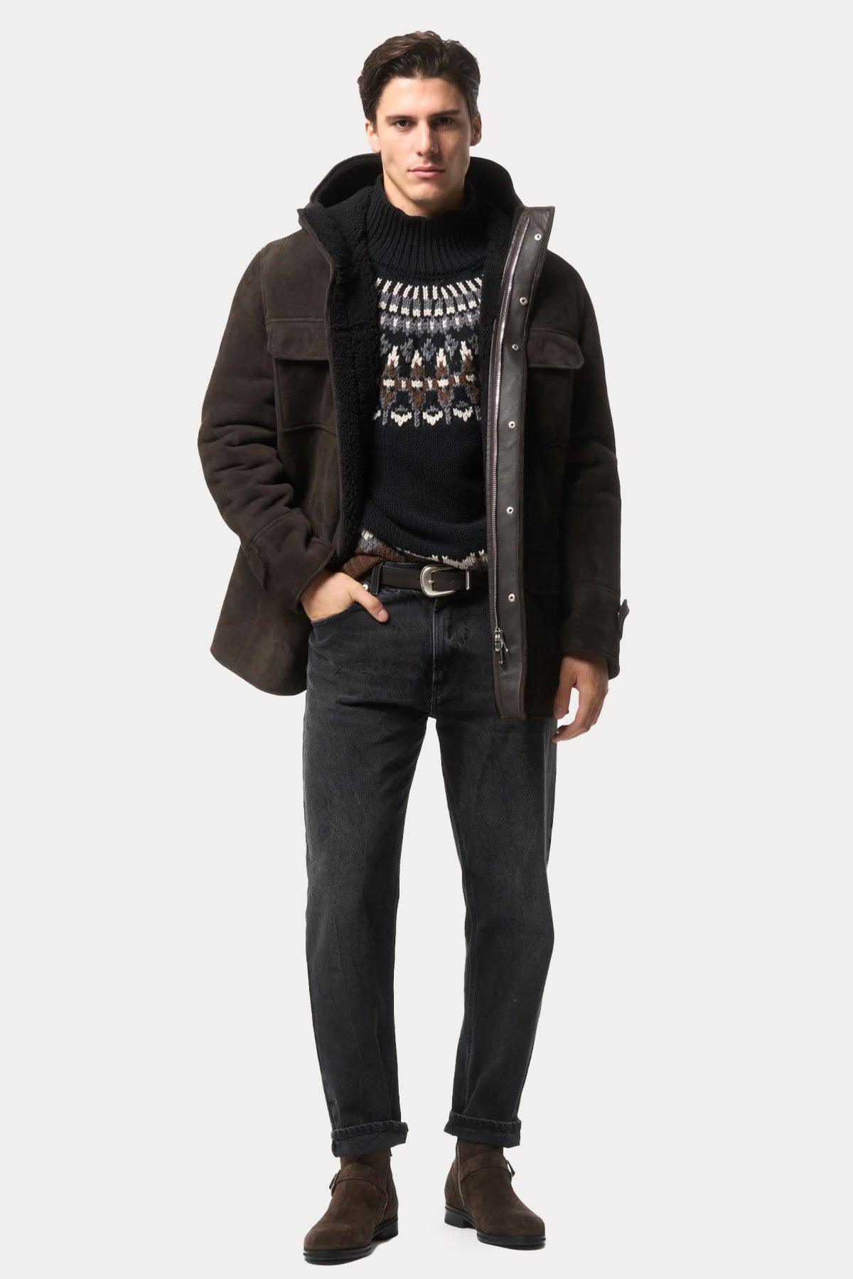 Dondup Relaxed Fit Balıkçı Yaka Örgü Yün Triko