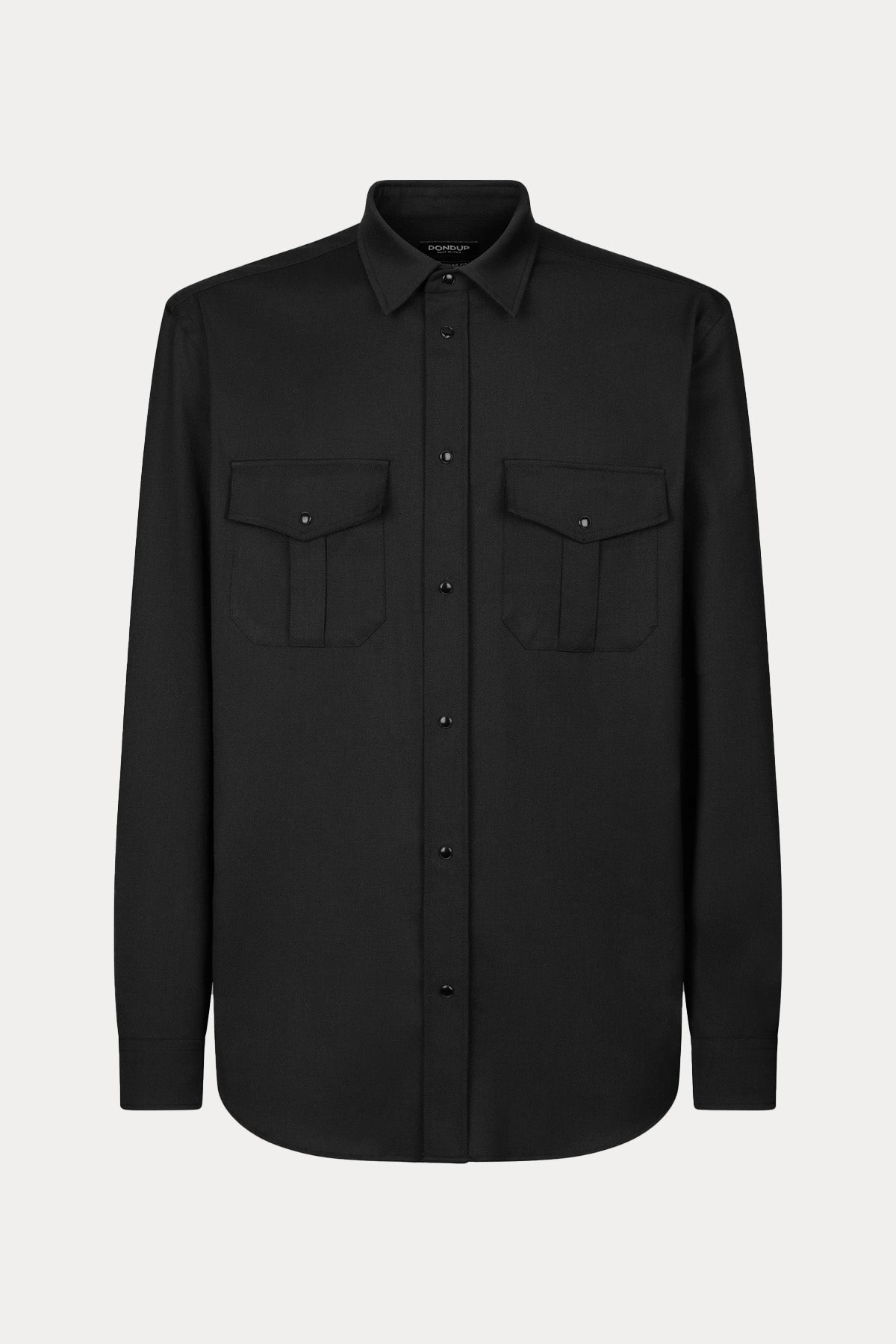 Dondup Regular Fit Cep Detaylı Yün Gömlek