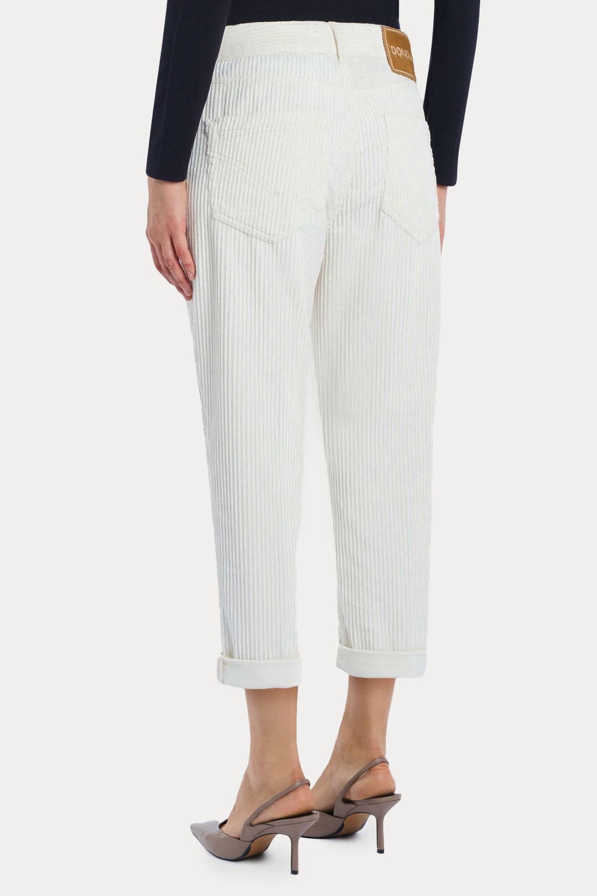 Dondup Koons Loose Fit Yüksek Bel Fitilli Kadife Pantolon