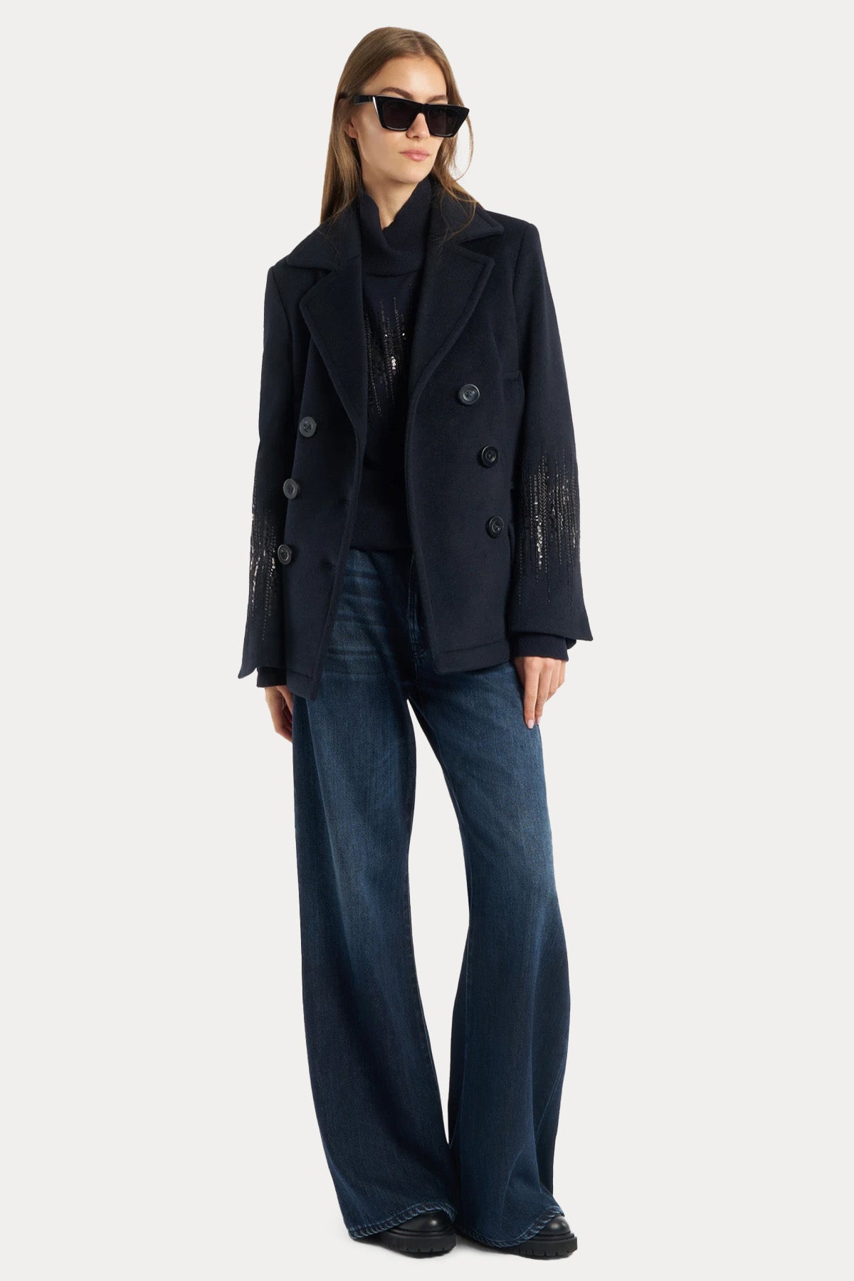 Dondup Amber Straight Fit Yüksek Bel Yıkamalı Jeans