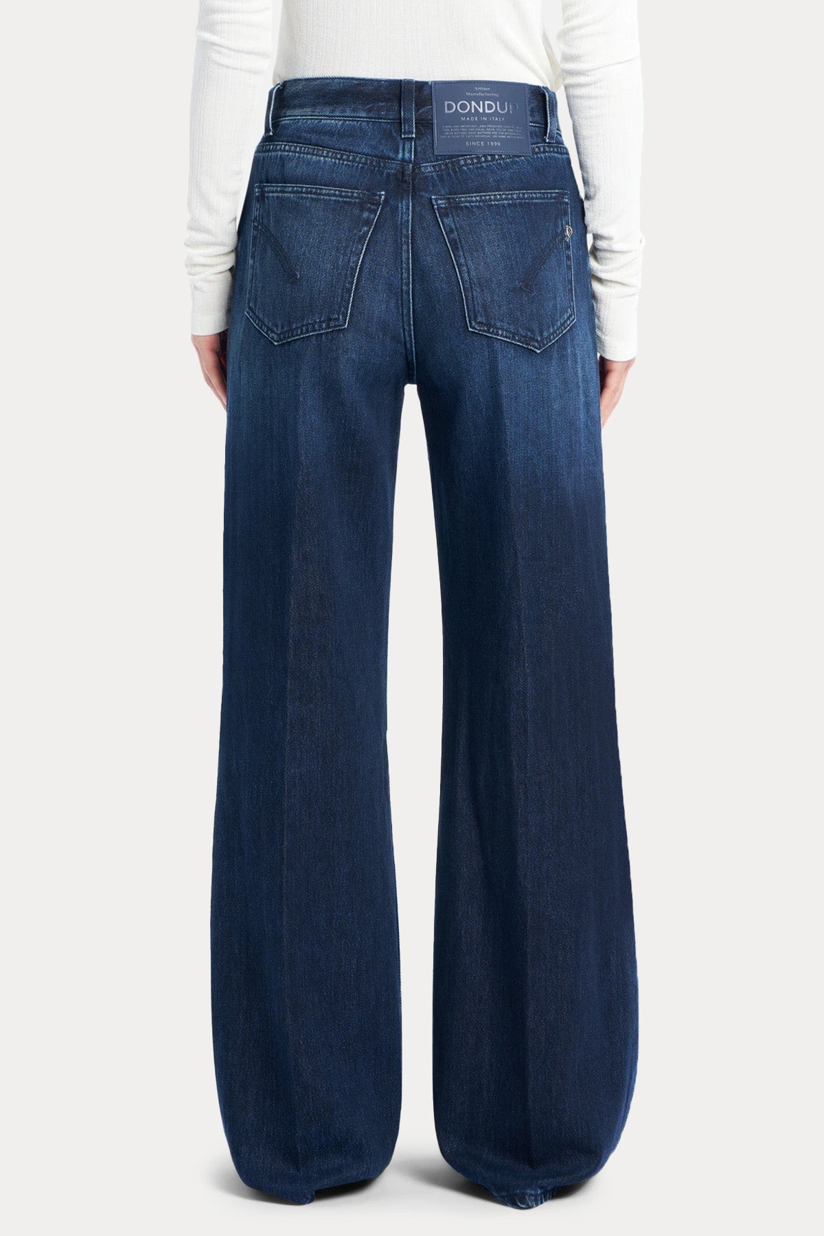 Dondup Amber Straight Fit Yüksek Bel Yıkamalı Jeans