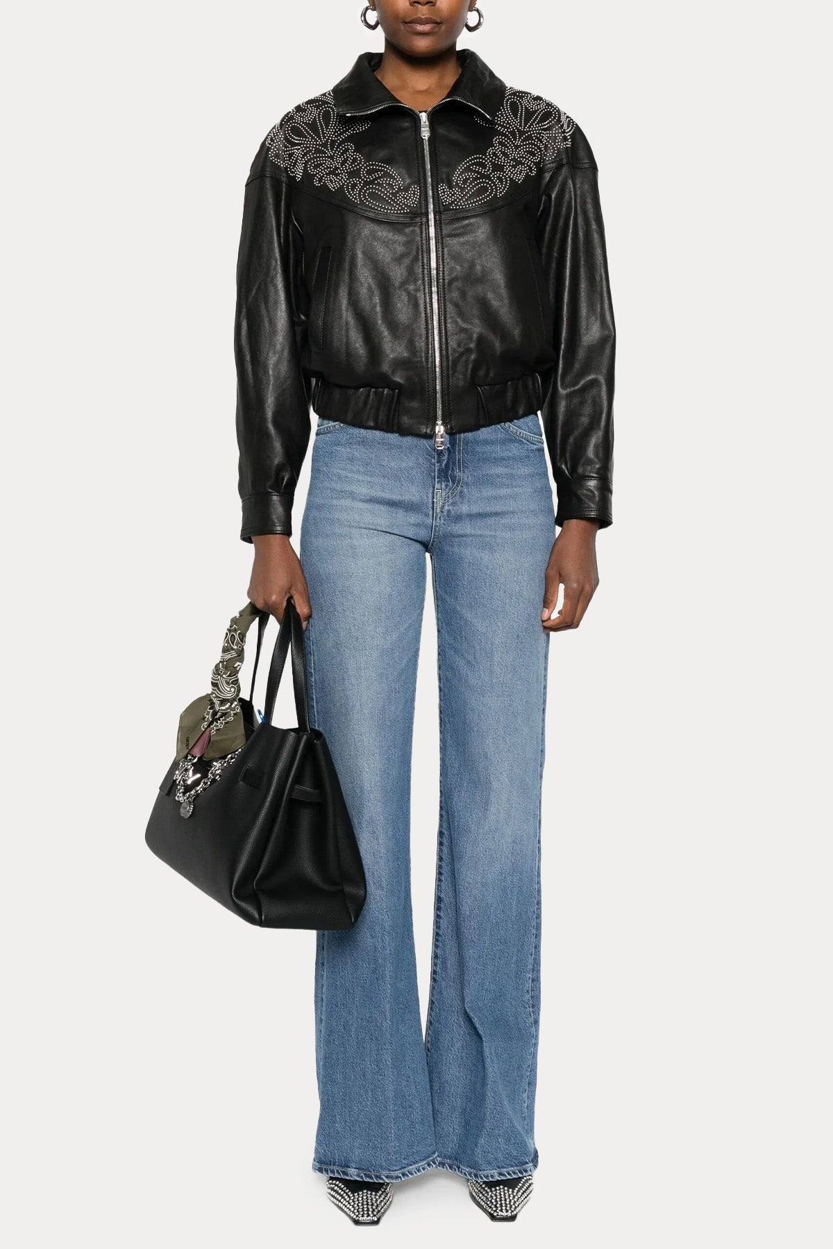 Dondup Relaxed Fit Deri Ceket