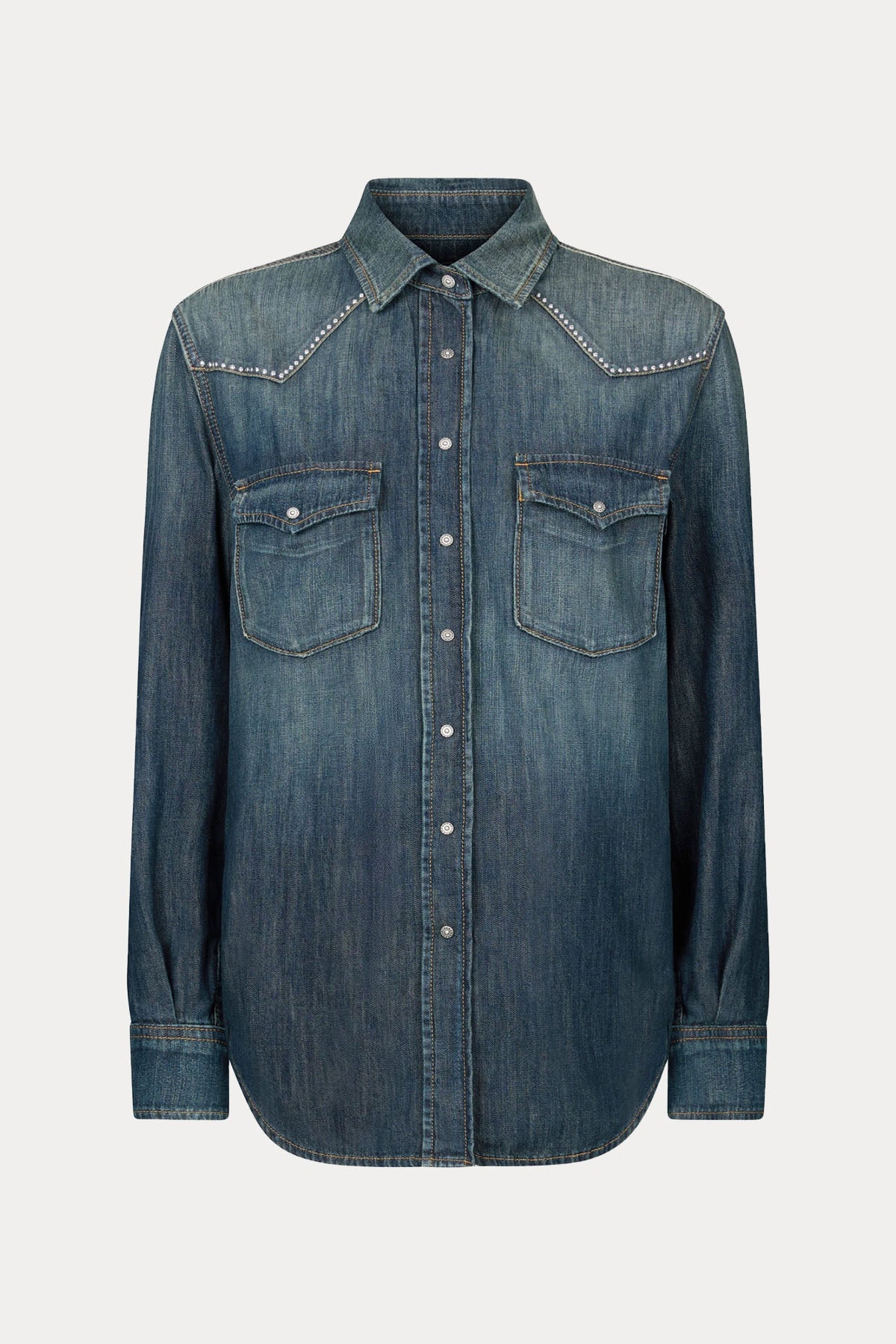 Dondup Regular Fit Troklu Denim Gömlek