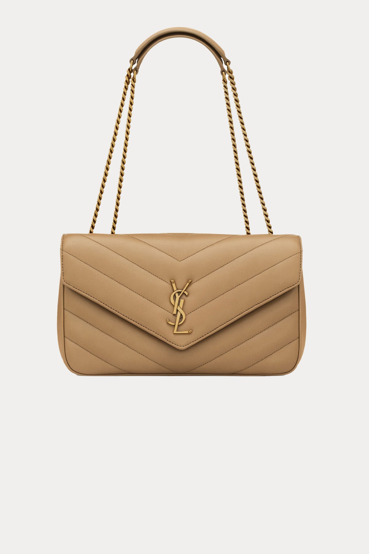 Saint Laurent Logolu Medium Deri Omuz Çantası