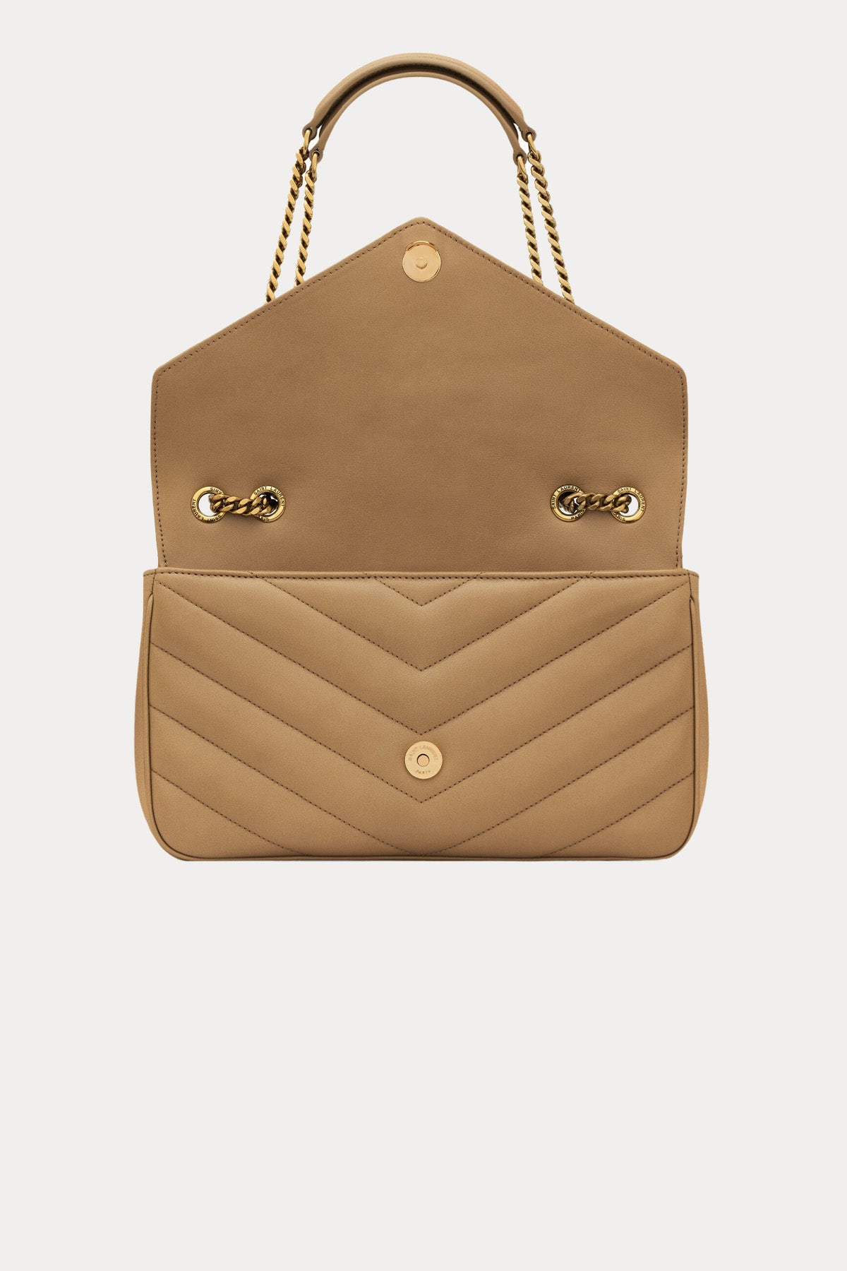 Saint Laurent Logolu Medium Deri Omuz Çantası