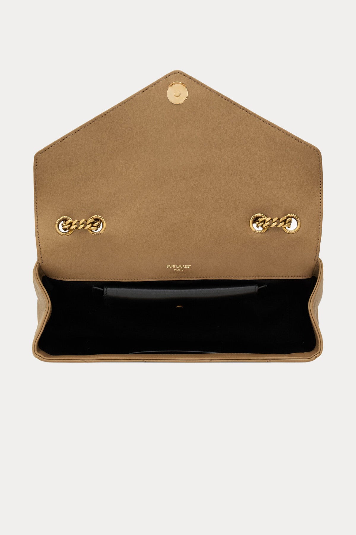 Saint Laurent Logolu Medium Deri Omuz Çantası
