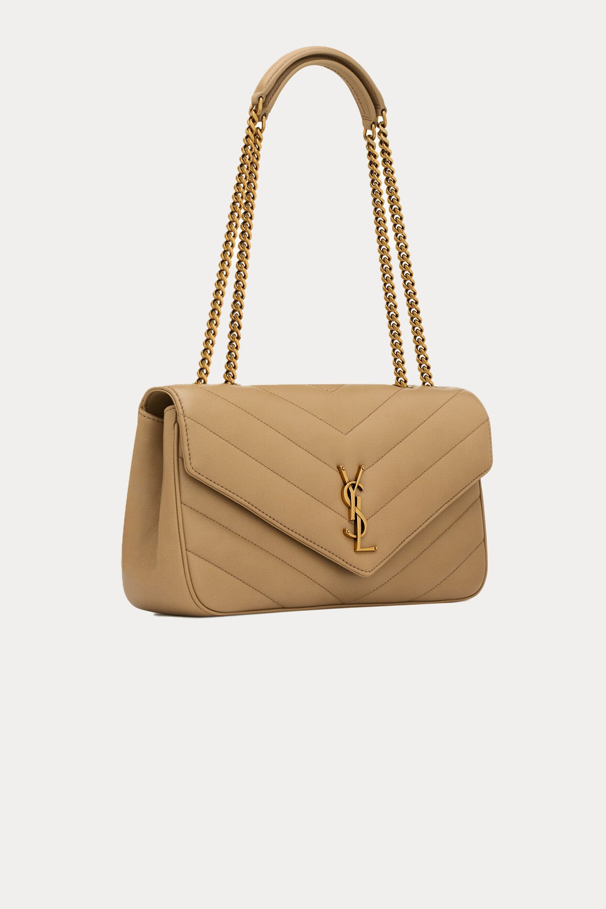 Saint Laurent Logolu Medium Deri Omuz Çantası