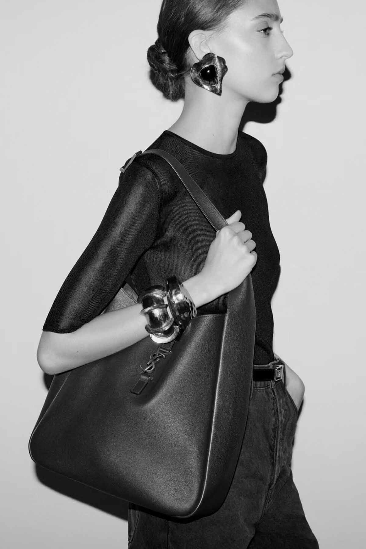 Saint Laurent Le 5 Medium Deri Omuz Çantası