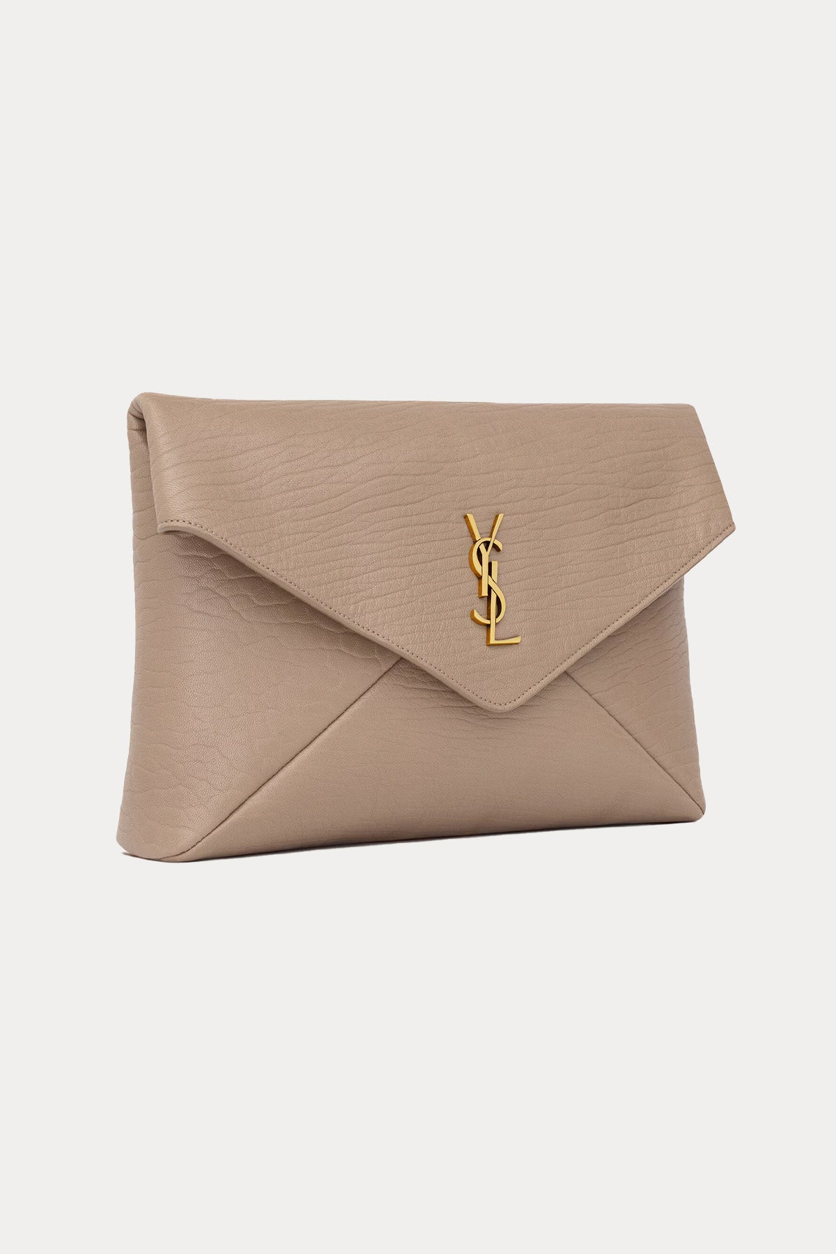 Saint Laurent Logolu Medium Deri Clutch Çanta