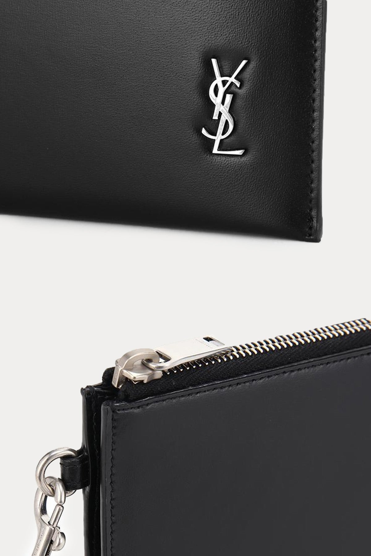 Saint Laurent Logolu Medium Deri Clutch Çanta