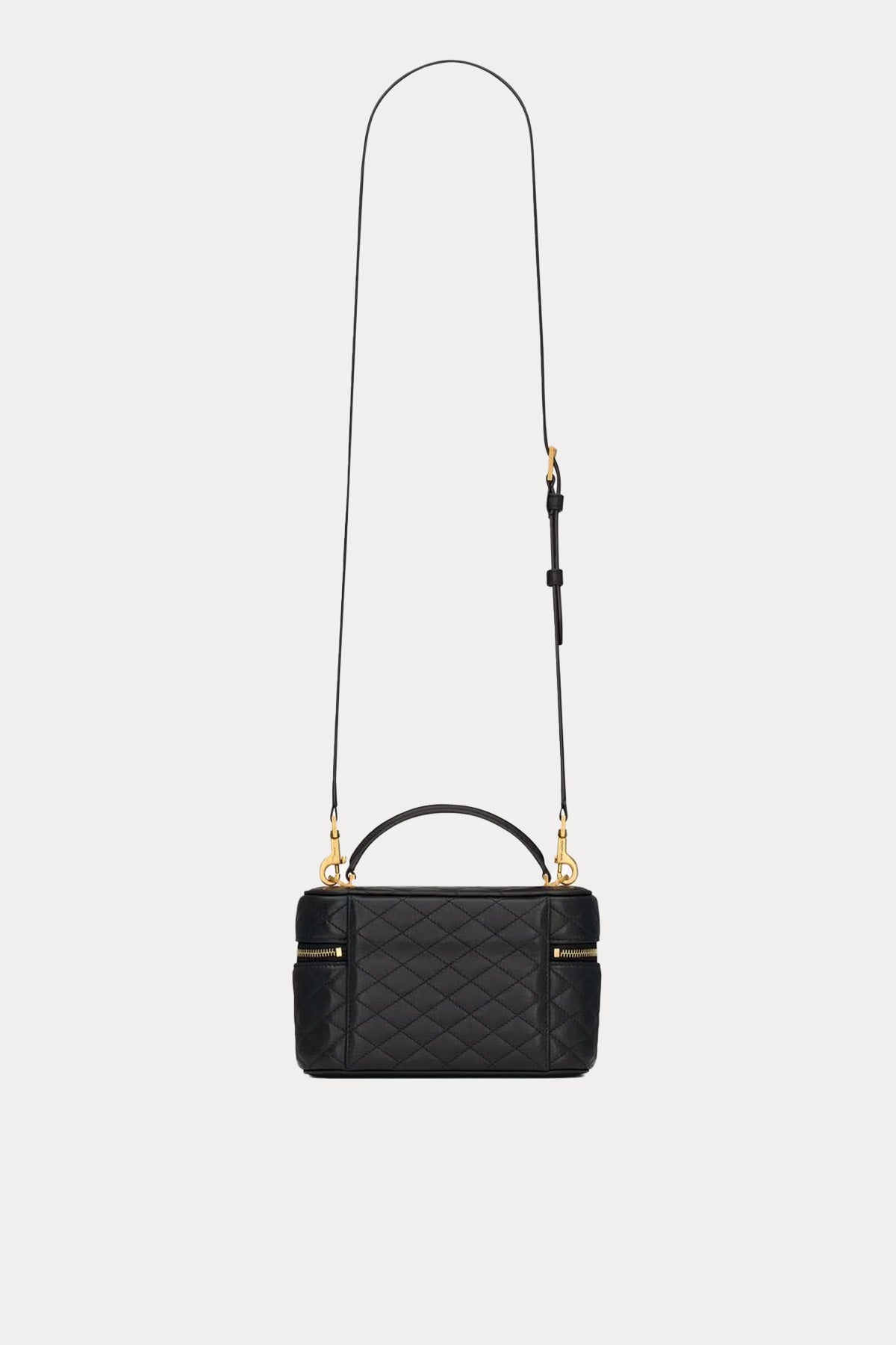 Saint Laurent Logolu Small Kapitone Deri Omuz Çantası-Çanta-Libas