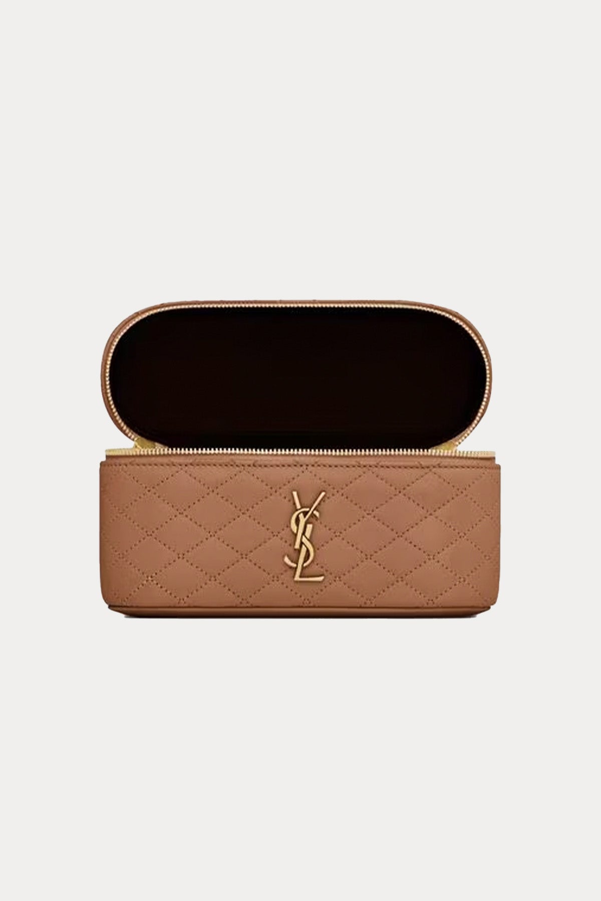 Saint Laurent Logolu Small Kapitone Deri Omuz Çantası-Çanta-Libas