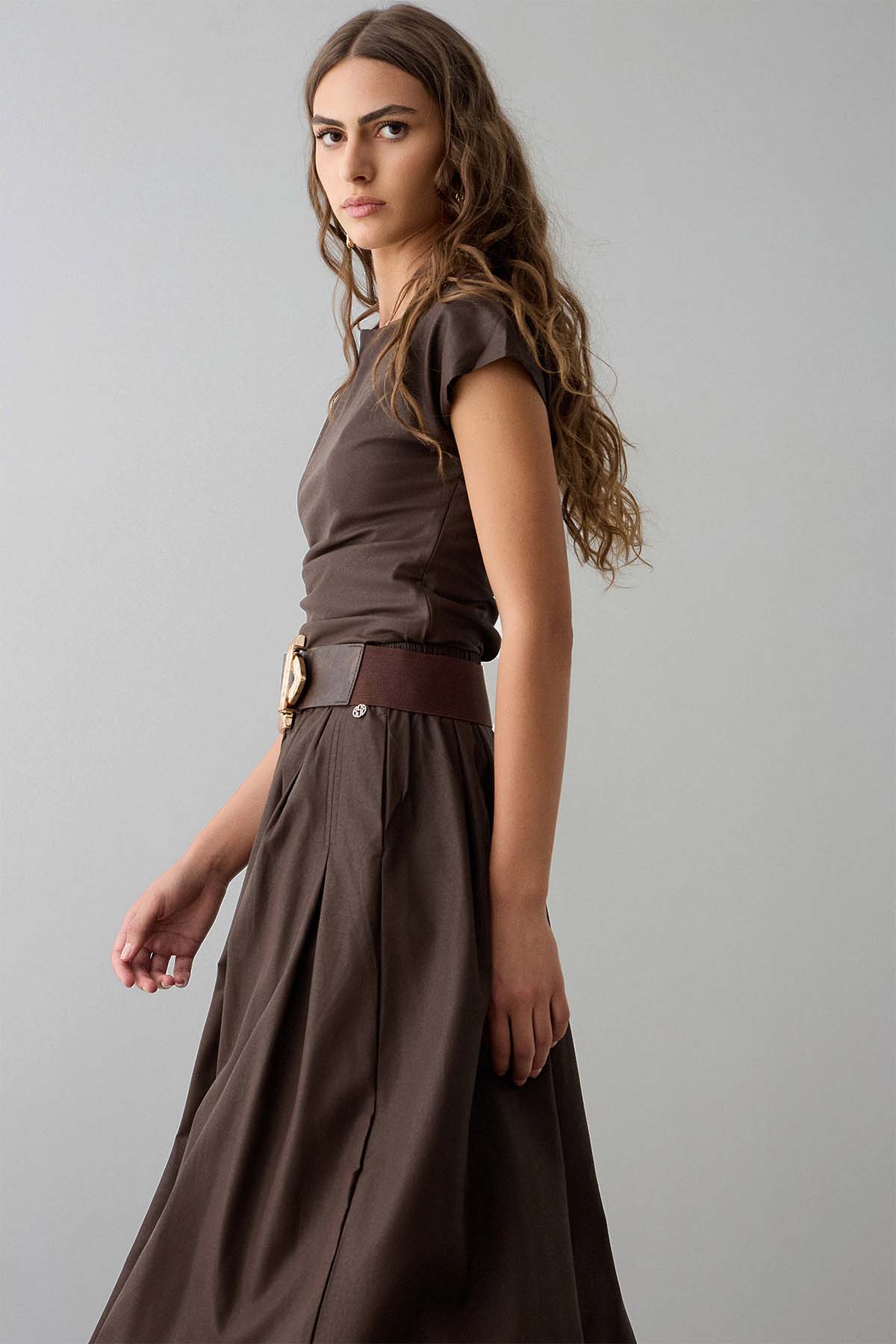 Bsb Asimetrik Kesim Deri Bluz