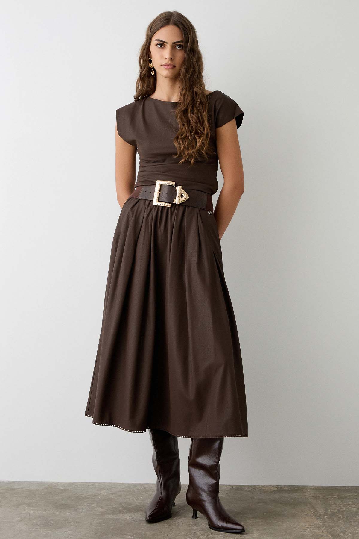 Bsb Asimetrik Kesim Deri Bluz