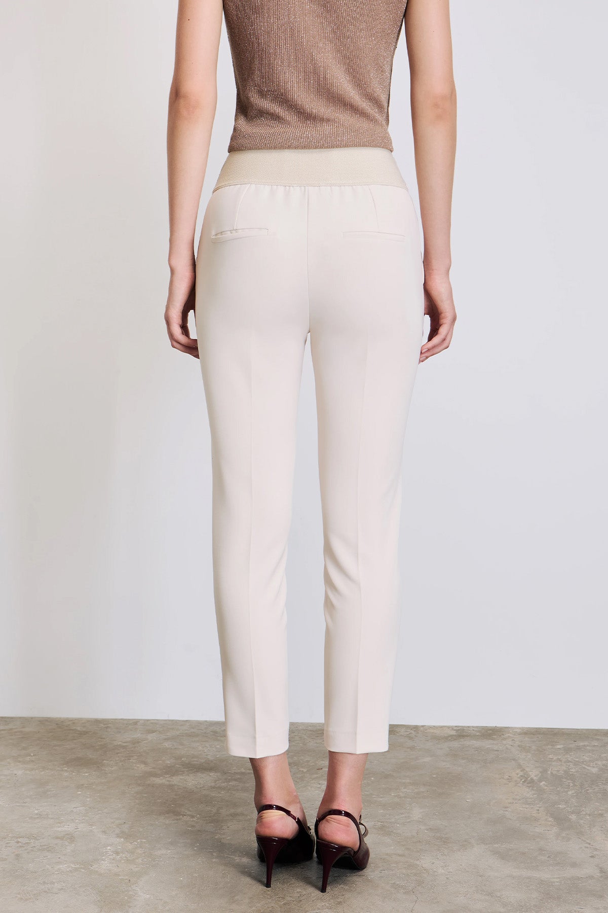 Bsb Slim Fit Yüksek Belli Yandan Cepli Pantolon