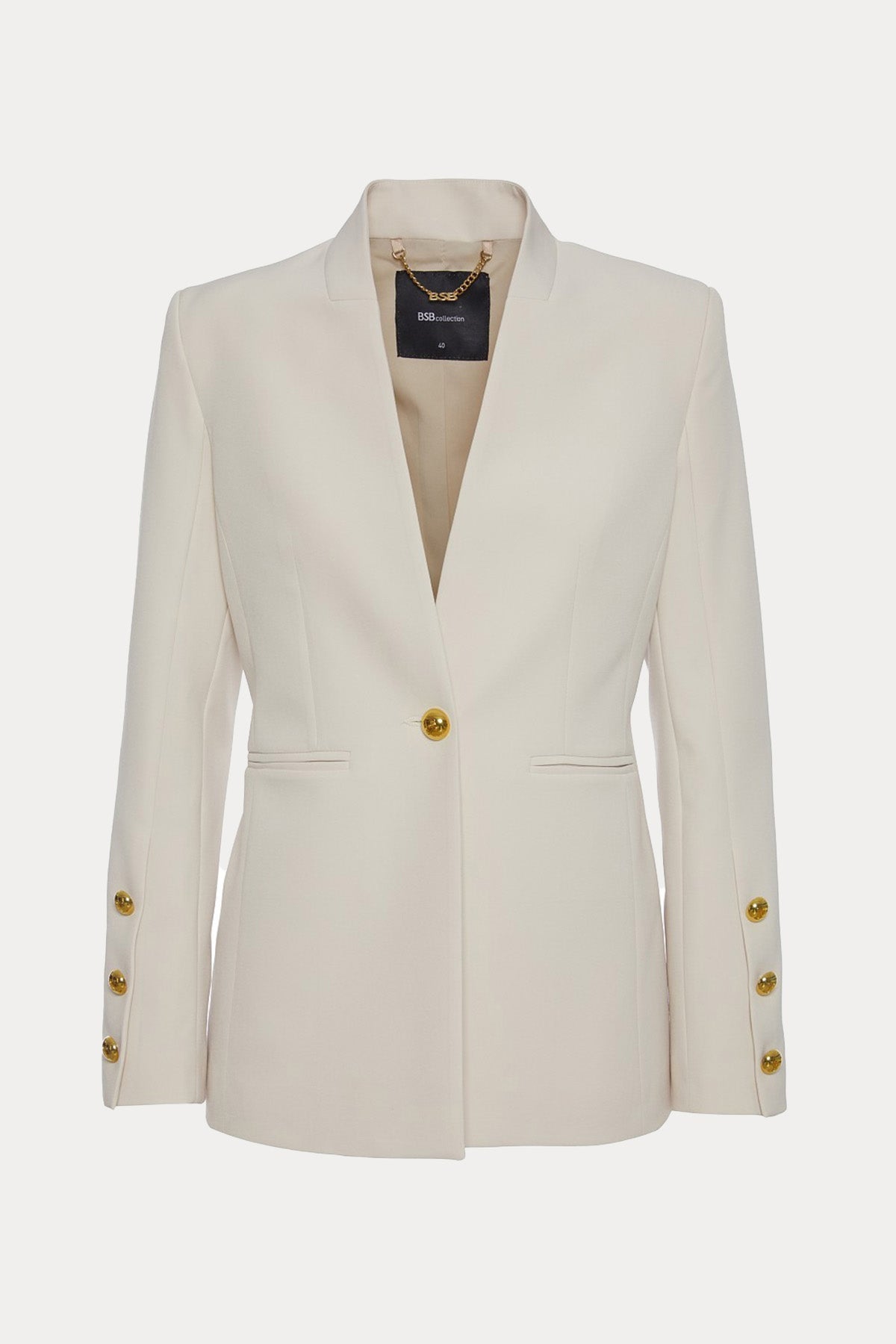 Bsb Tek Düğmeli Blazer Ceket