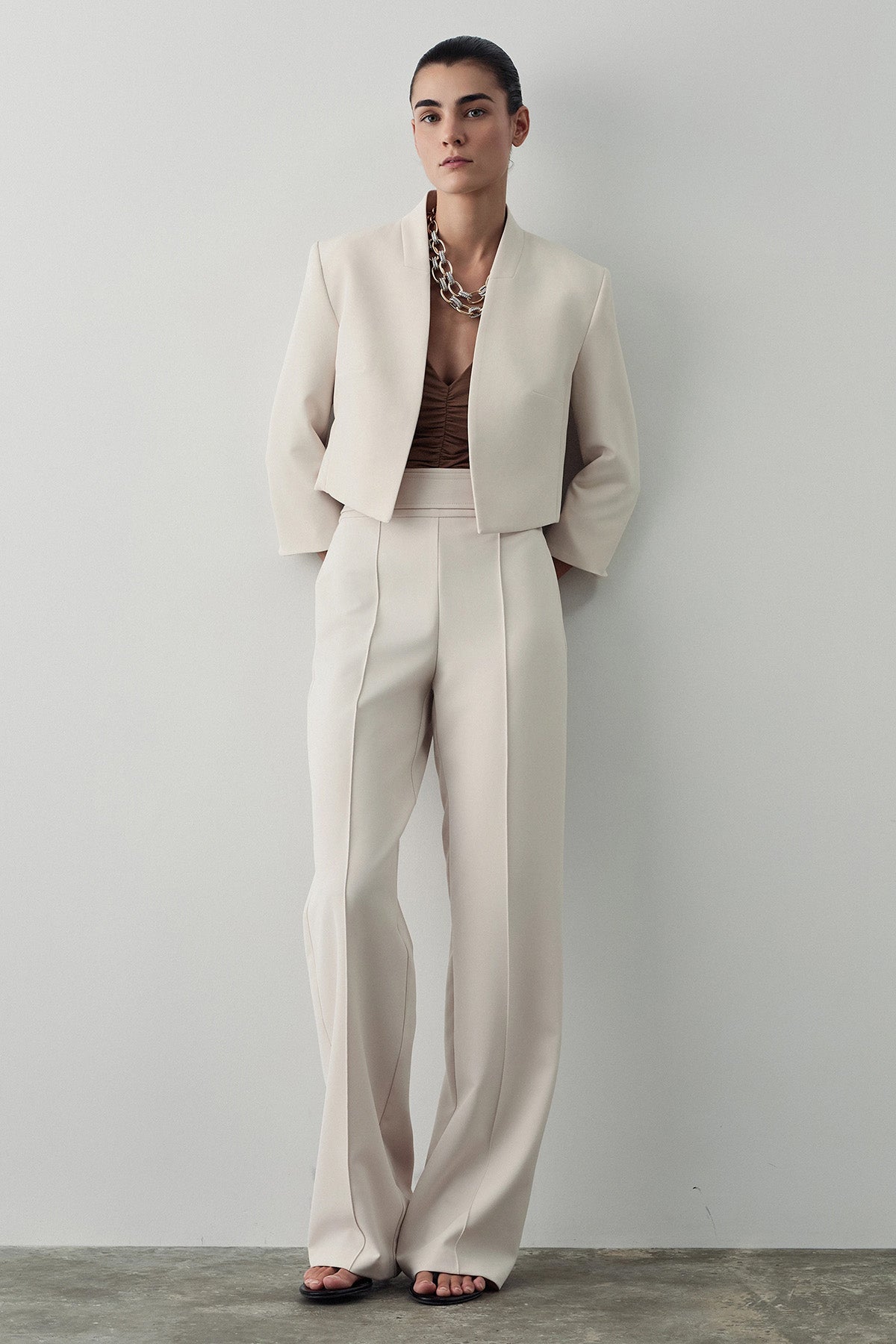 Bsb Relaxed Fit Yüksek Belli Streç Pantolon