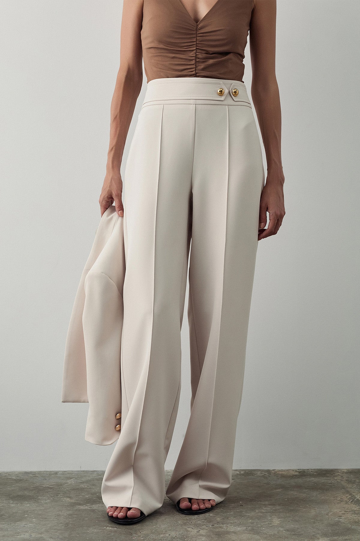 Bsb Relaxed Fit Yüksek Belli Streç Pantolon