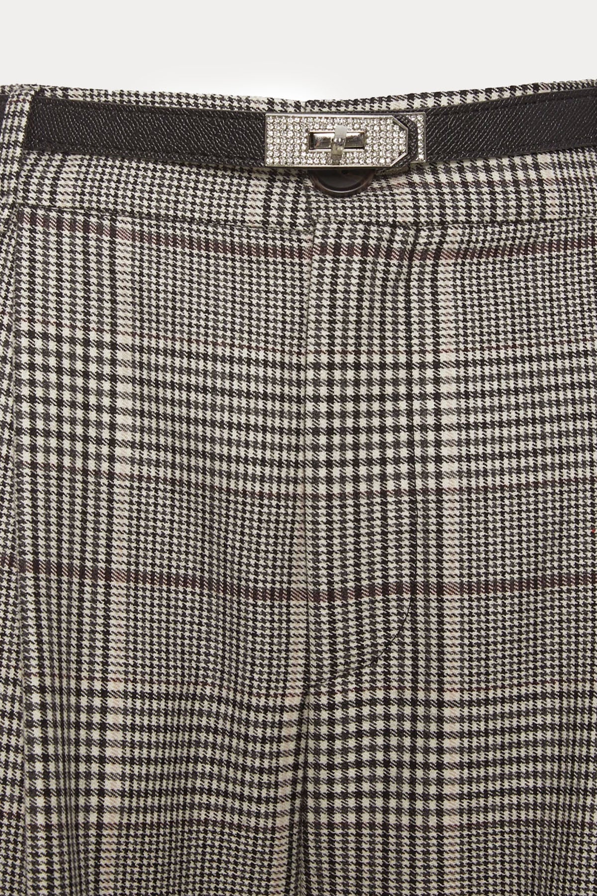 Bsb Relaxed Fit Ekose Desenli Tek Pile Yandan Cepli Pantolon